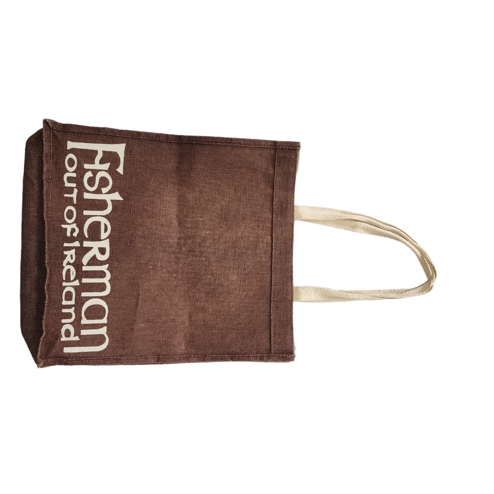 Fisherman Out Of Ireland Tote Bag Burlap Jute Natural Reusable