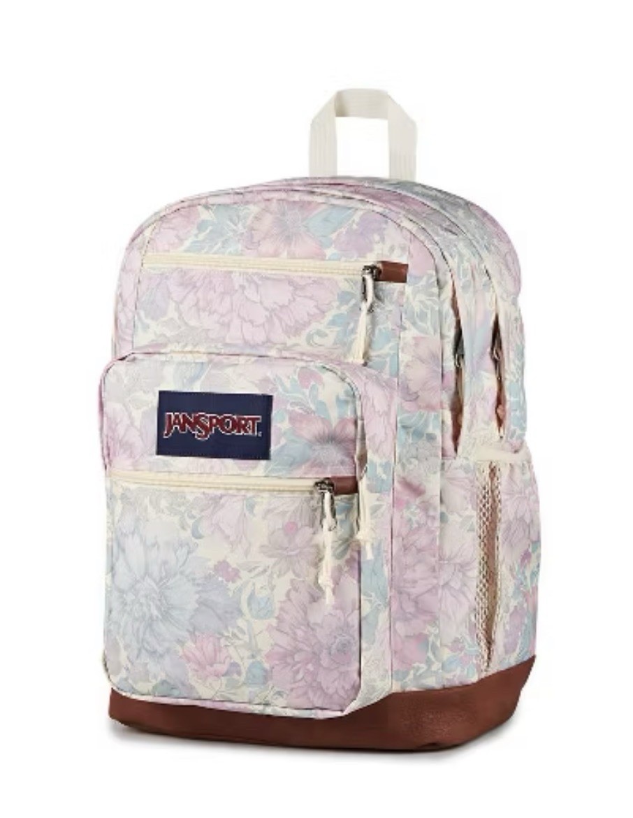 JanSport Cool Student Laptop Backpack – Faded Tapestry Pink