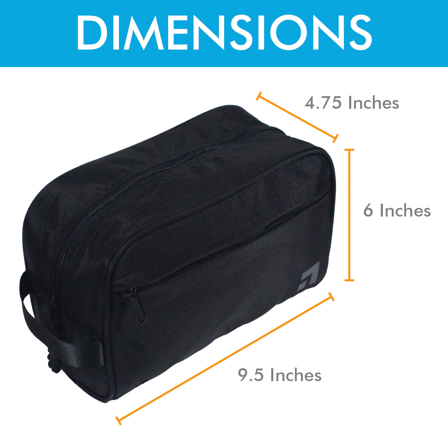 Waterproof Nylon Dopp Kit by Slate Travel – Shaving Toiletry Bag Organizer