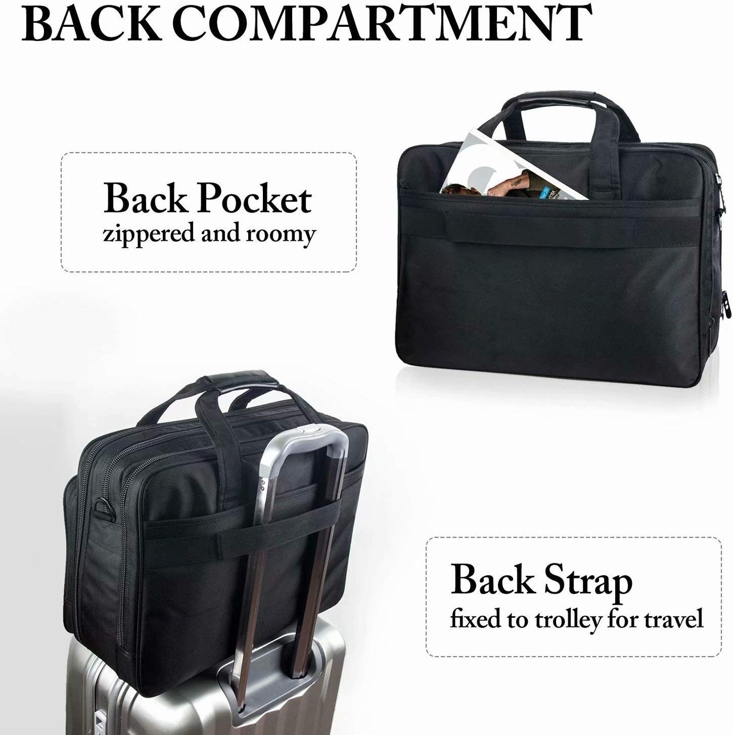 Ytonet Laptop Briefcases for Men, 17 Inch Expandable Briefcase Computer Bags …