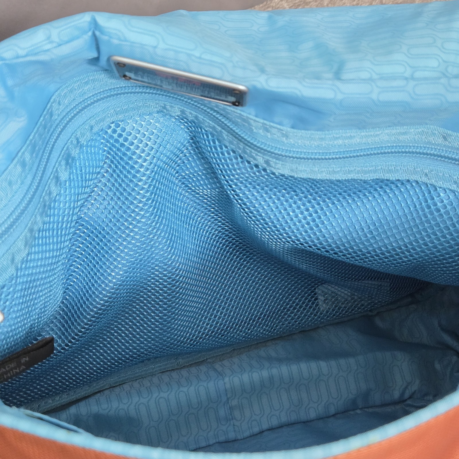 Tumi T-Tech Messenger Bag Orange Flame Ballistic Nylon Laptop Travel Crossbody