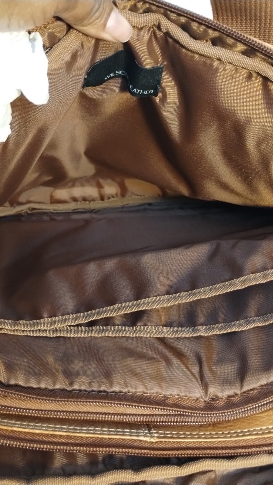 Wilson’s Leather Tan Men’s Laptop Bag