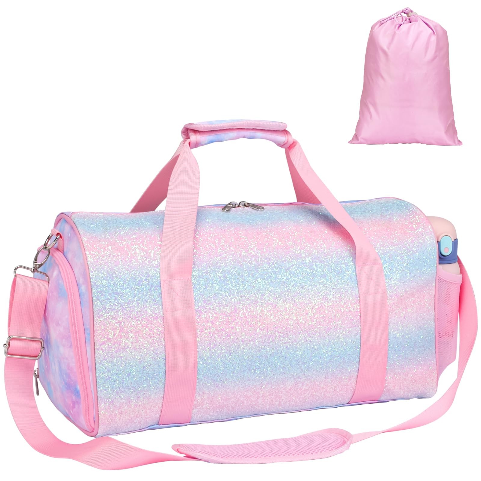 Dance Bag for Girls – Kids Duffle with Shoe Compartment, Gymnastics Tote for …