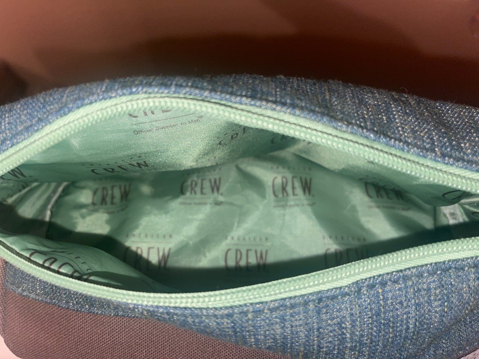 New American Crew Open Road Dopp Kit Mens One Size Brown Green Packable.