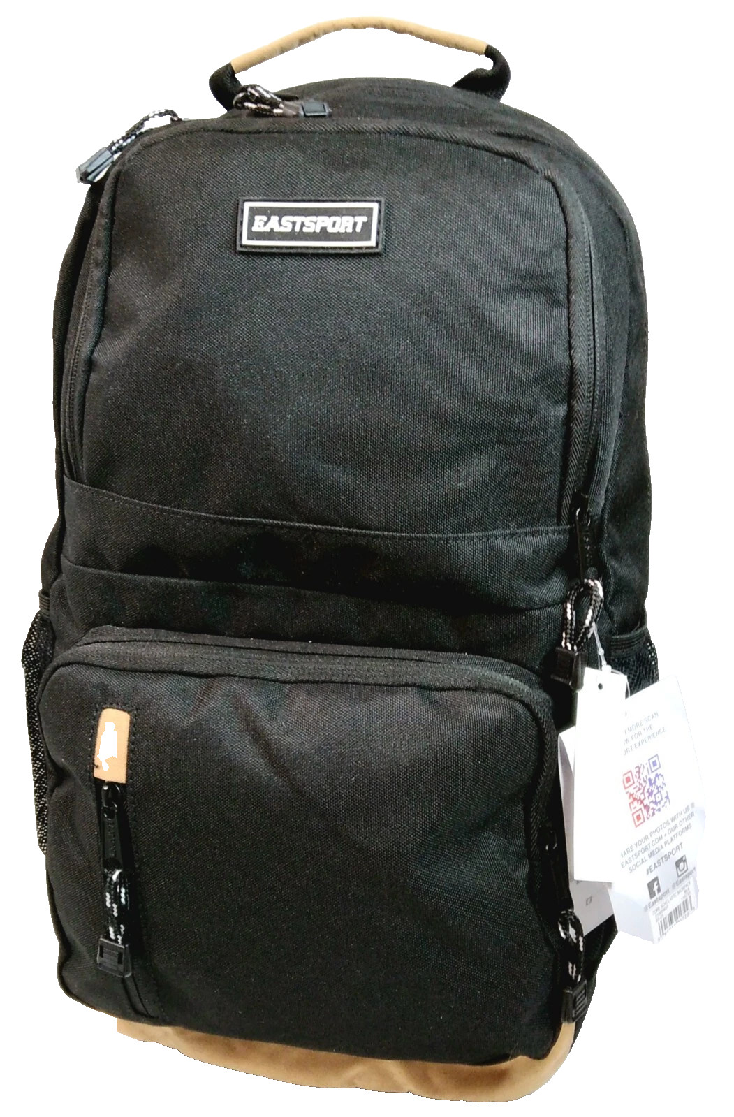 Eastsport• Black w/ Brown• 19″• Core Scholastic Backpack• NWT•