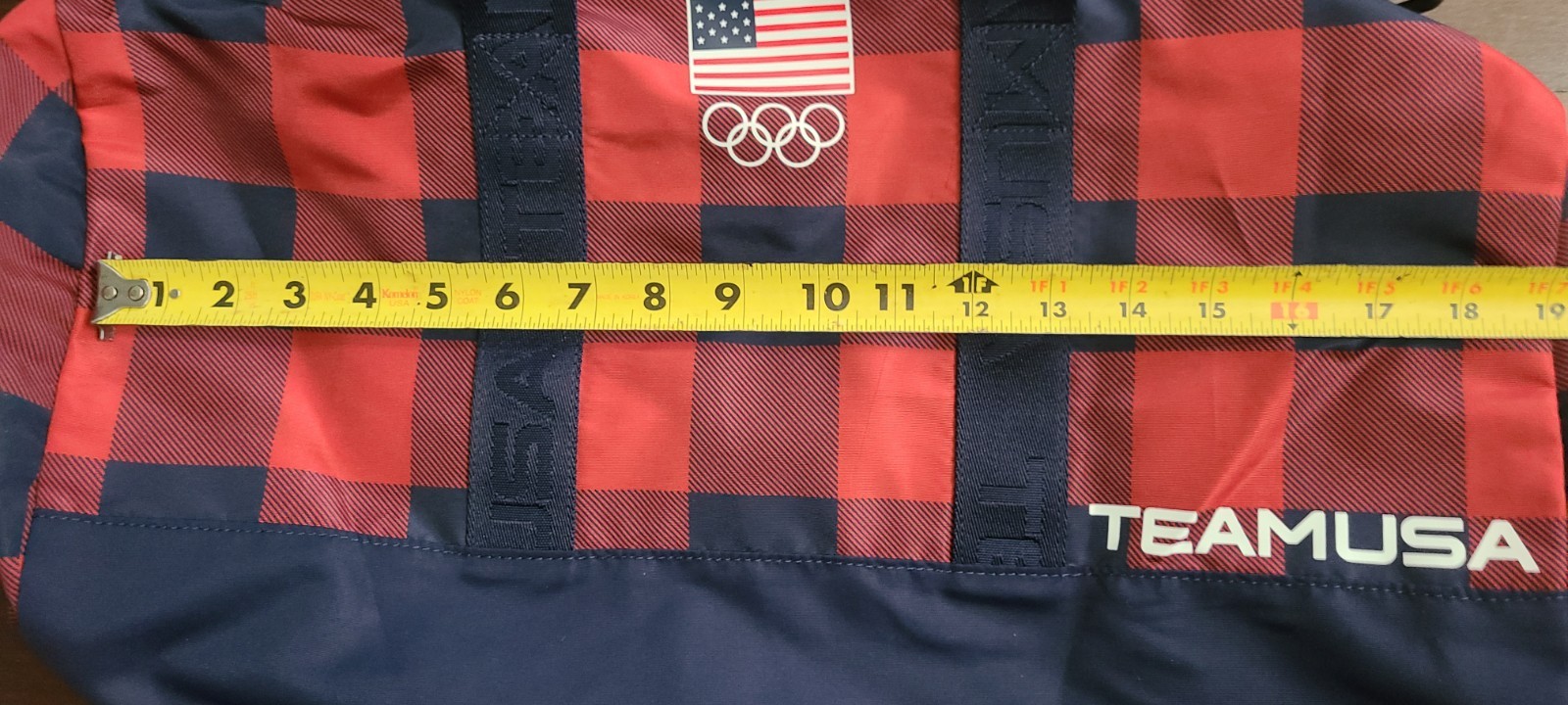 2022 Beijing Olympics Polo Ralph Lauren Buffalo Plaid Weekender Duffle Bag USA