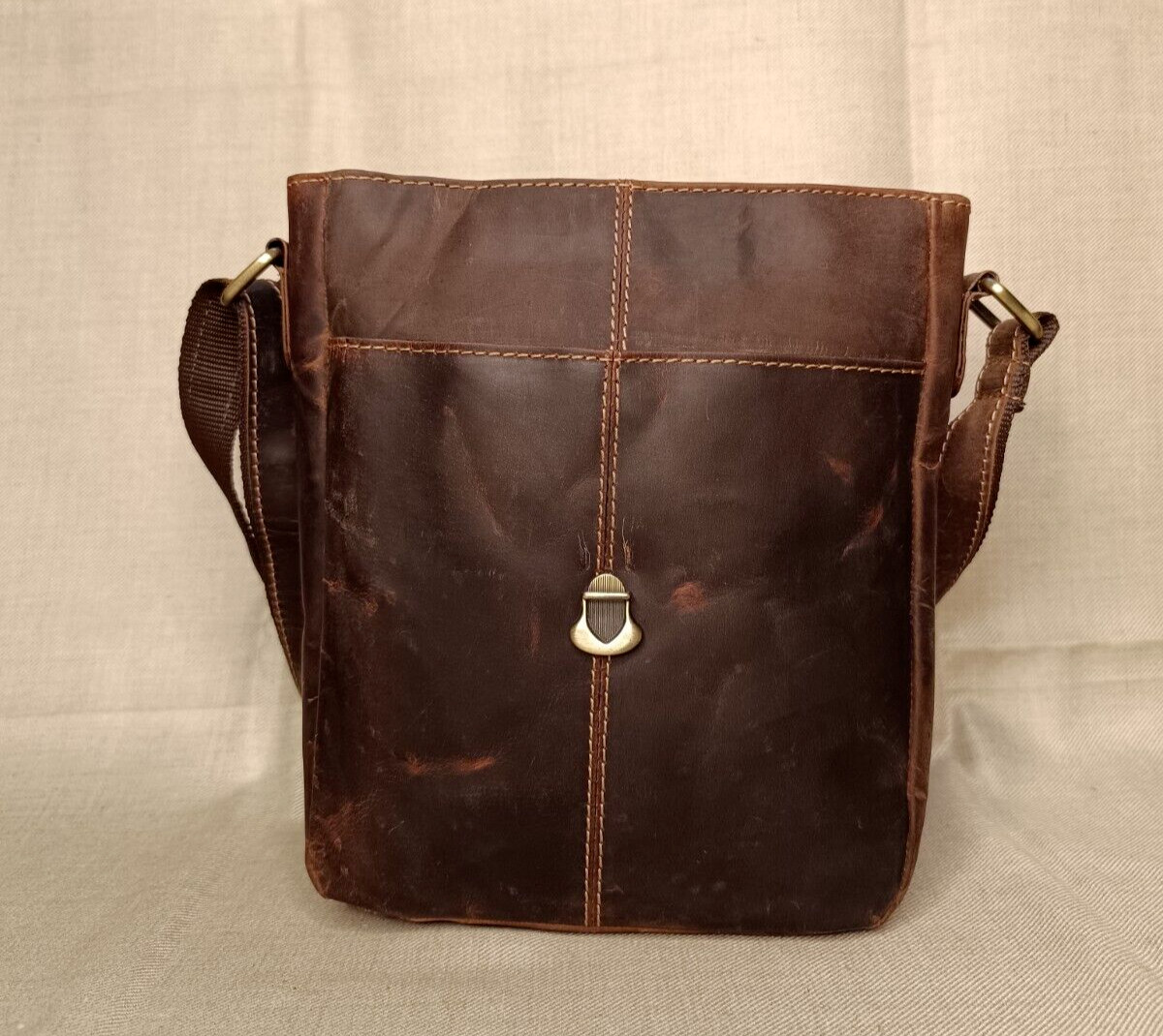 9 In Crossbody Messenger Bag Buffalo Leather Purse Satchel Handbag Sling Bags