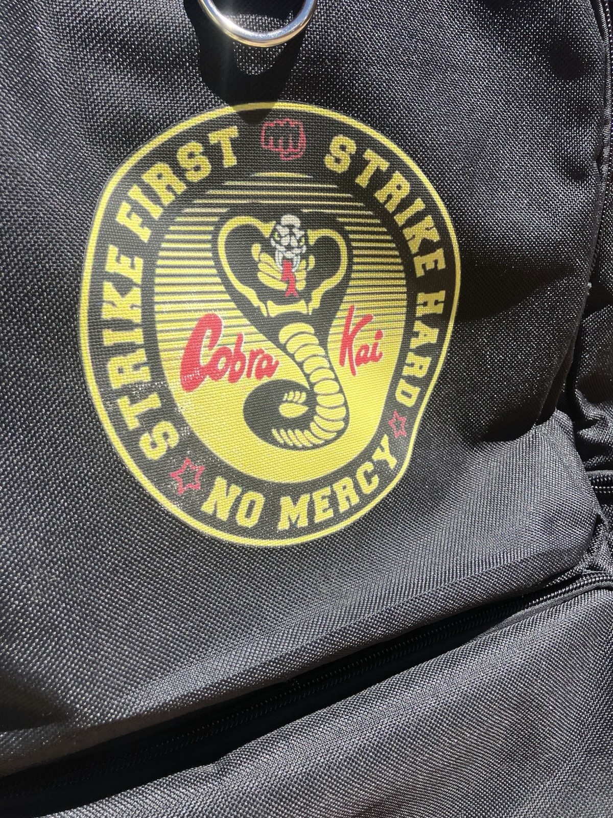 Cobra Kai Backpack strike Hard No Mercy Meite Oshi Brand