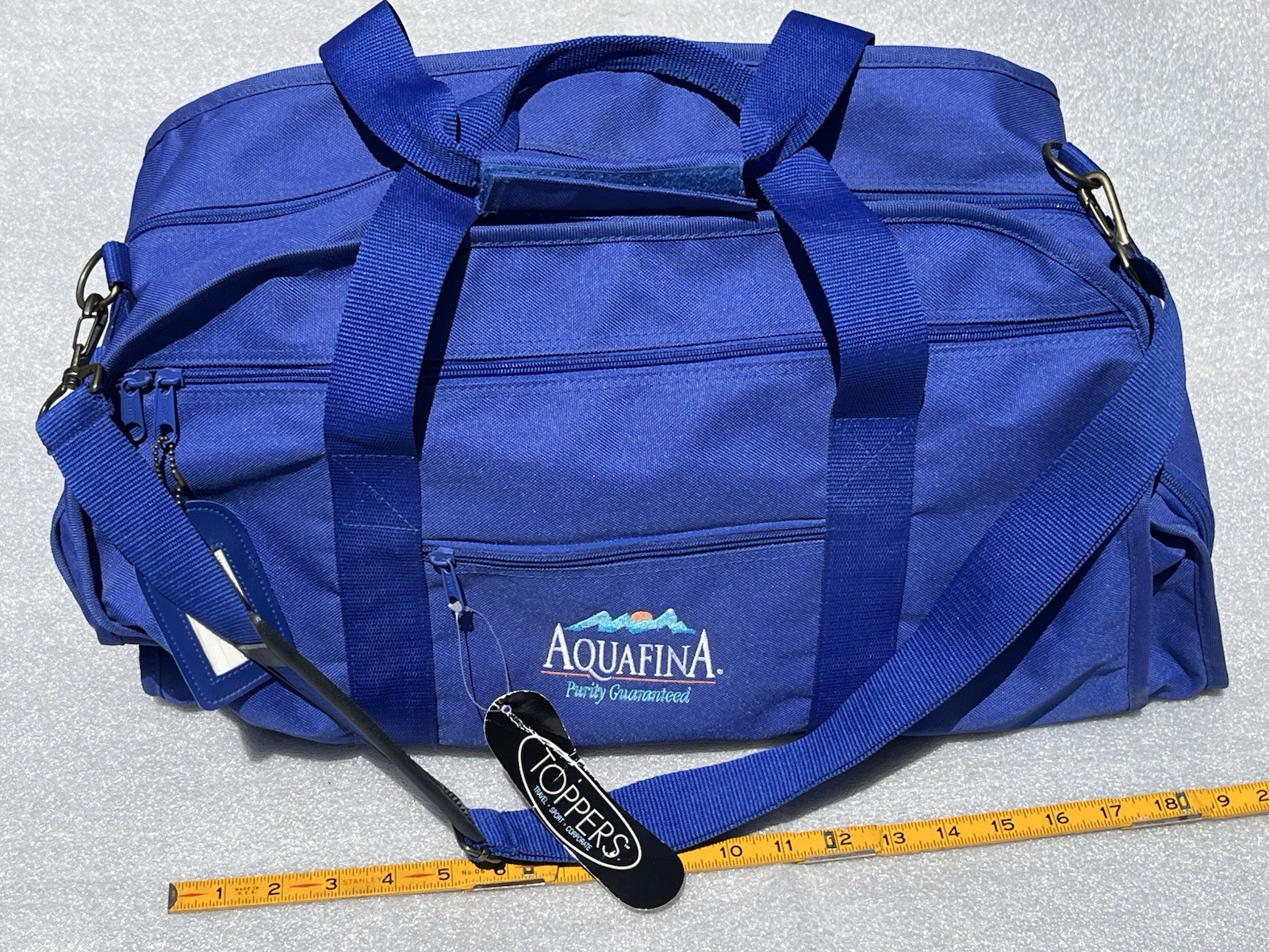 Aquafina Royal Blue Duffle Travel Sport Bag Model 5521 NEW Shoe Pocket Strap