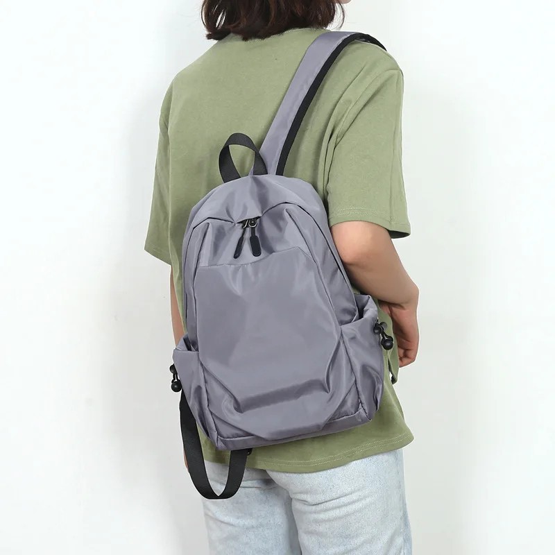Mini Men’s Backpack Small Black Canvas Travel School Waterproof Bag