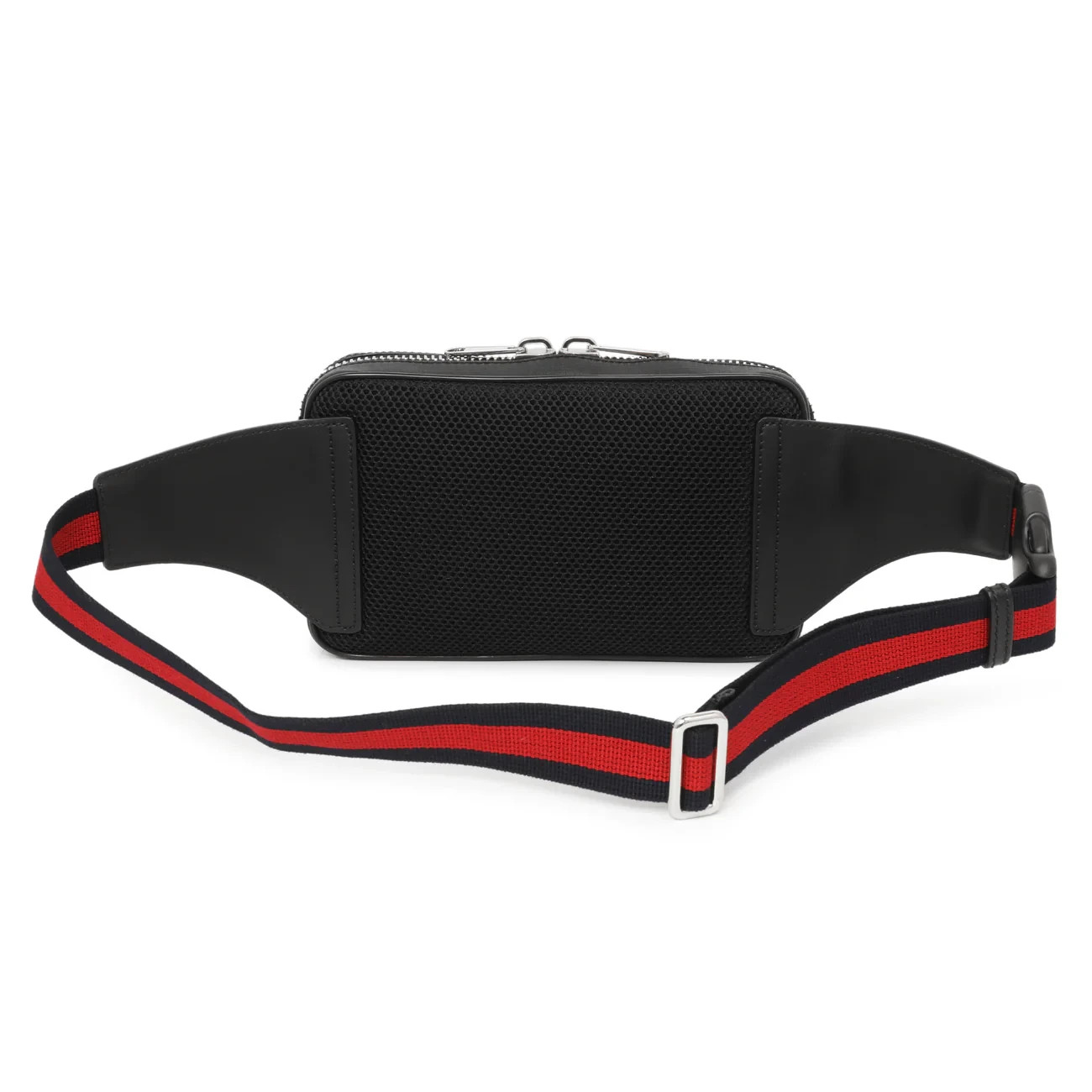 Gucci Soft GG Supreme Monogram Web Belt Bag Black Grey NEW