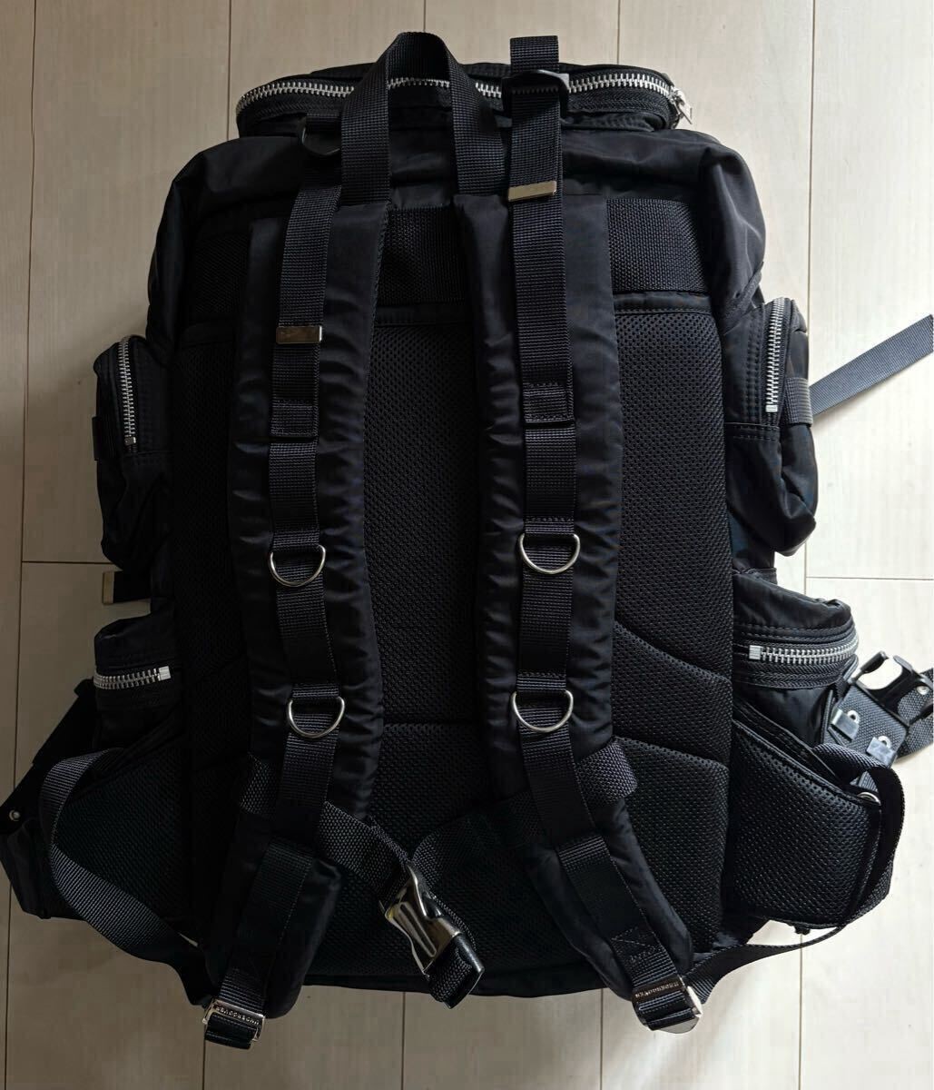 Used 2019 Undercover Multi-Pocket Nylon Backpack Black H 55 × W 43 × D 17cm