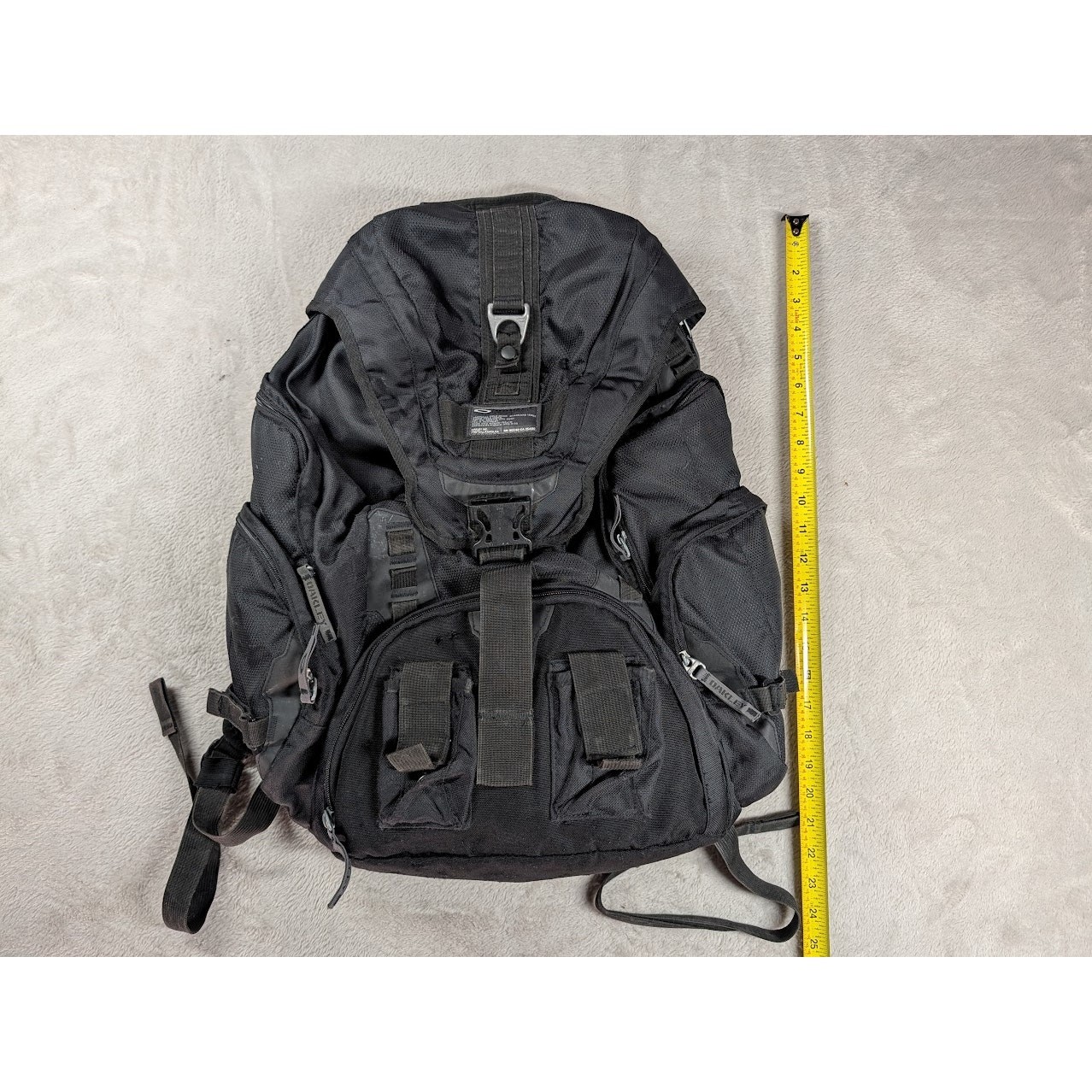 Oakley Tactical Field Gear AP Black Backpack w/ Waterproof Bag *Missing Buckle