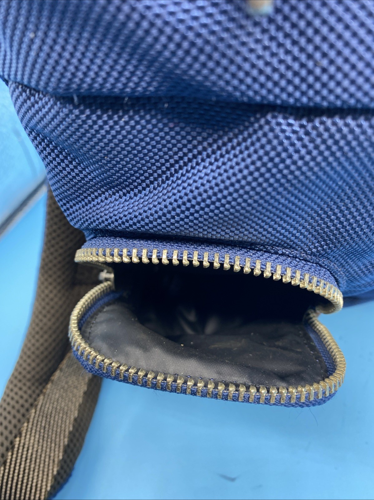 Tumi Alpha Bravo Knox Backpack Deluxe Navy Blue Ballistic Nylon & Brn Leather