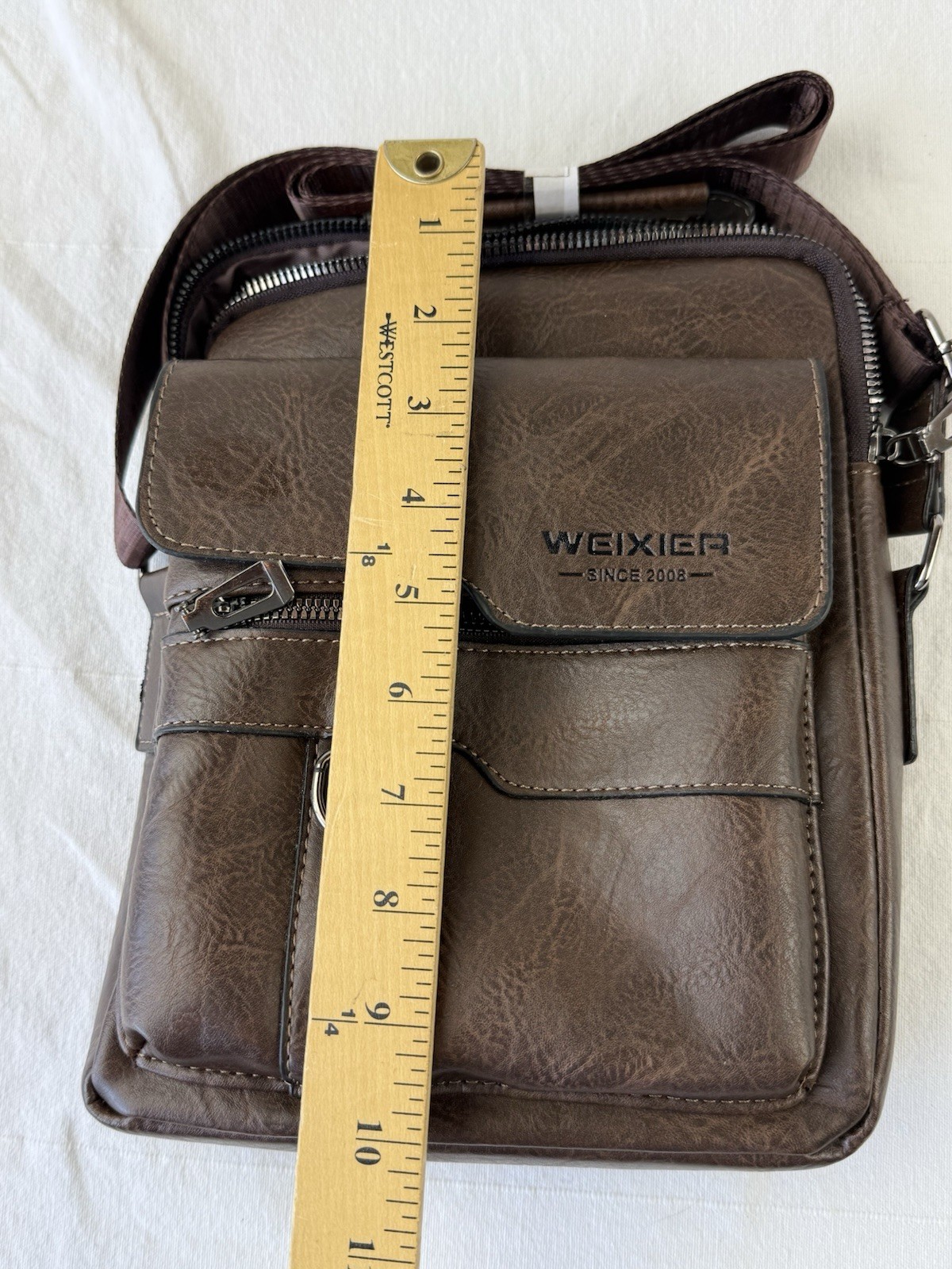 NEW WEIXIER Men Crossbody Bag Shoulder Bag PU Leather Messenger Bag Handbag