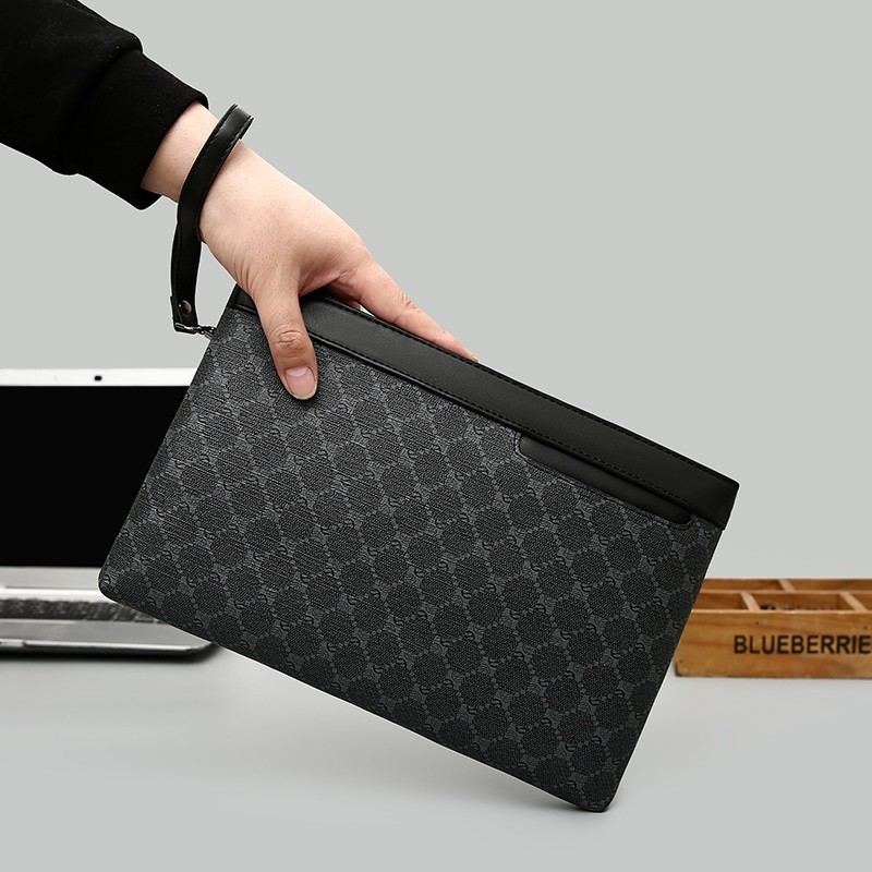 Luxury Designer Business Men Day Clutch High Quality PU Leather Money Pouch Bag