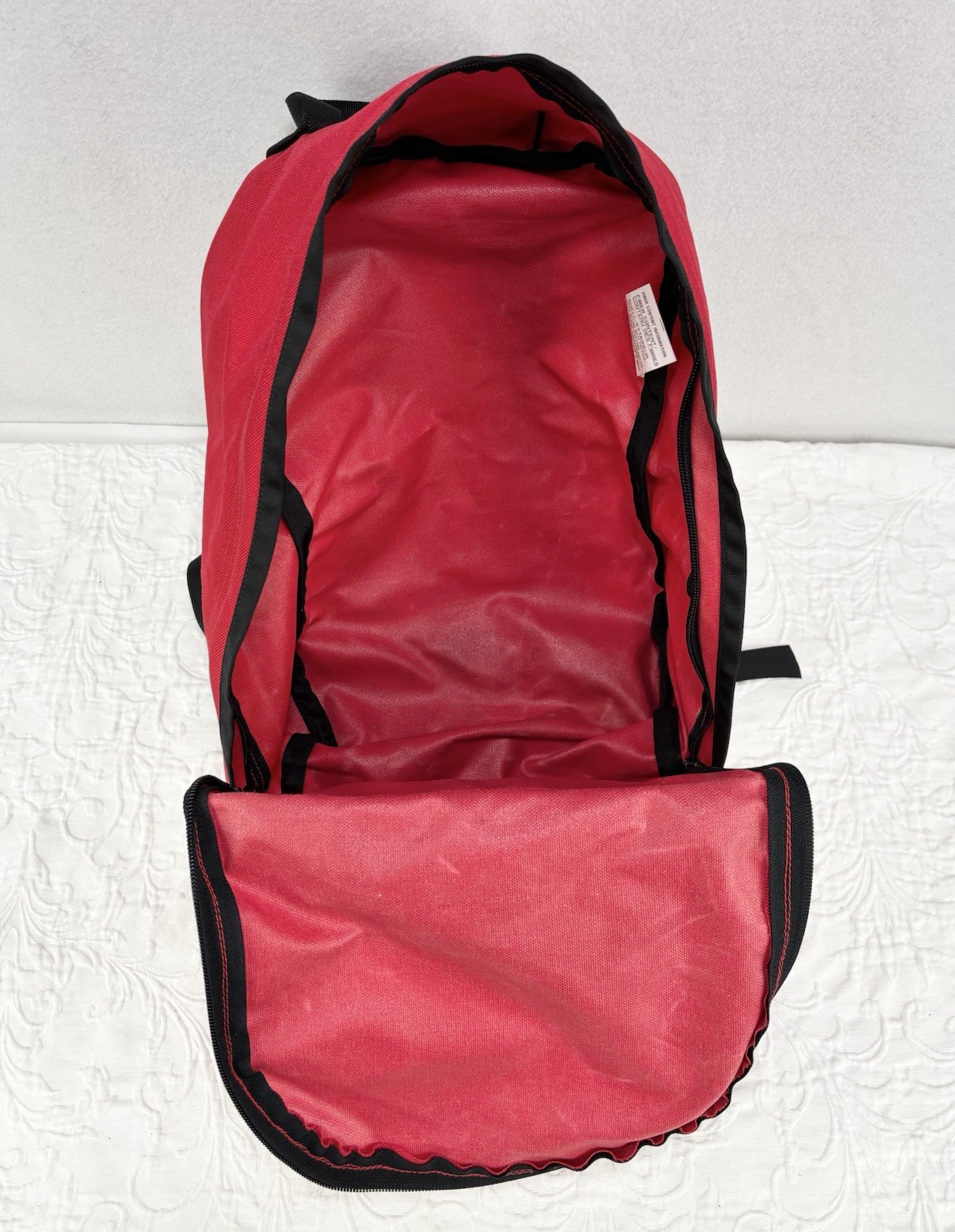 VTG 80s The North Face Backpack Red Minimalistic Design School Travel EUC