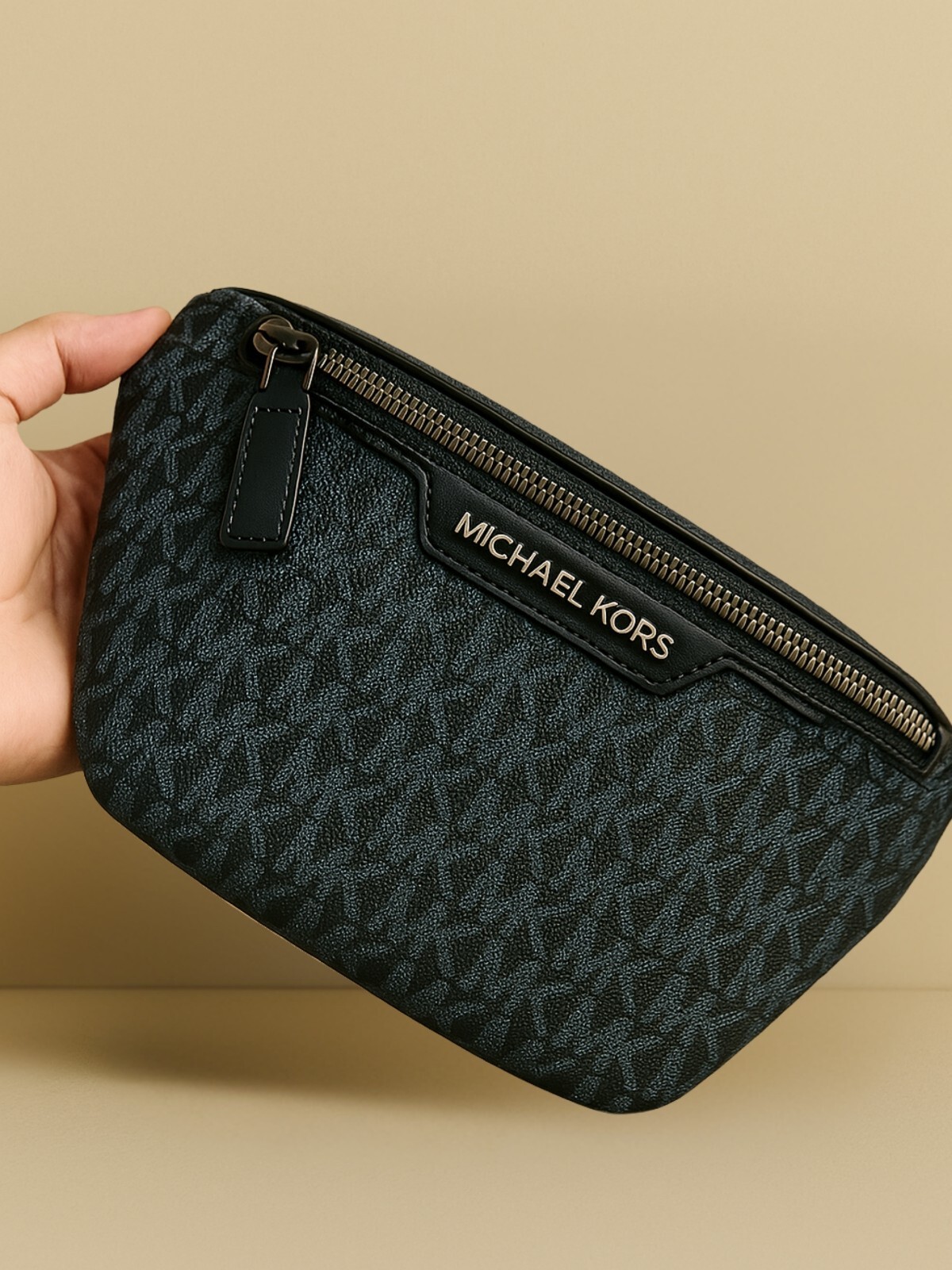 Michael Kors Cooper Men Mini Logo Shoulder Crossbody Zip Belt Bag Admiral Blue