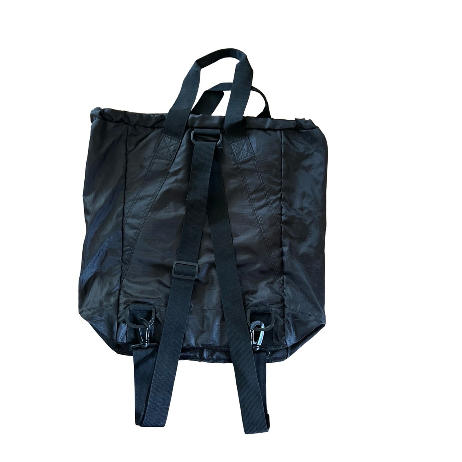 DULUTH TRADING CO Tote Bag Backpack Black Runegade Lightweight Packable Black