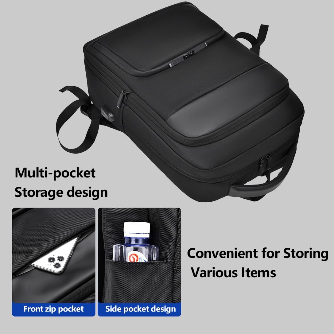 Travel Laptop Backpack for Men Expandable Business Backpack Fits 17-inch Lapt…