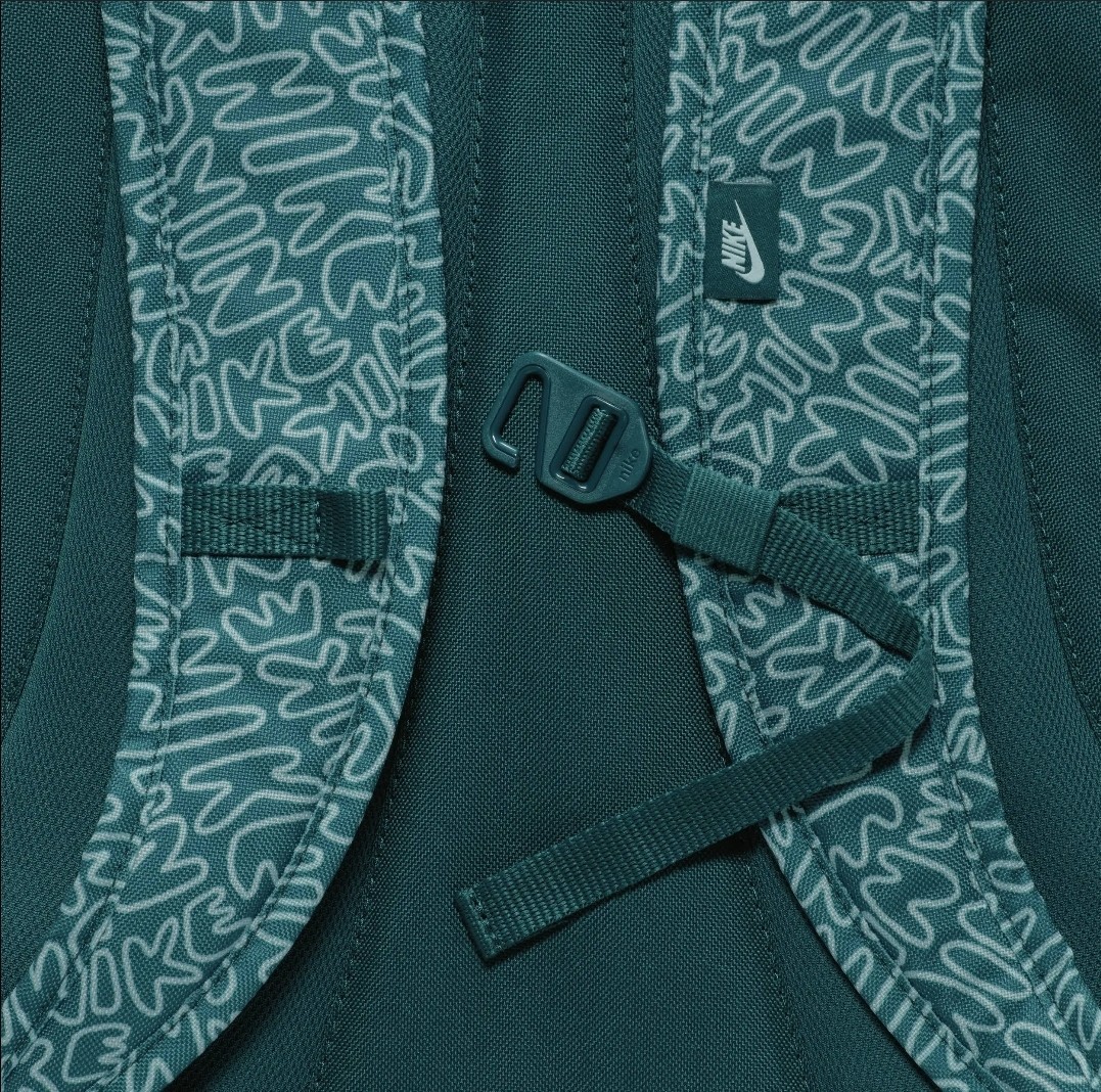 Nike Hayward Scribble Backpack School Travel Work Bag Teal Green Adult Kid Large