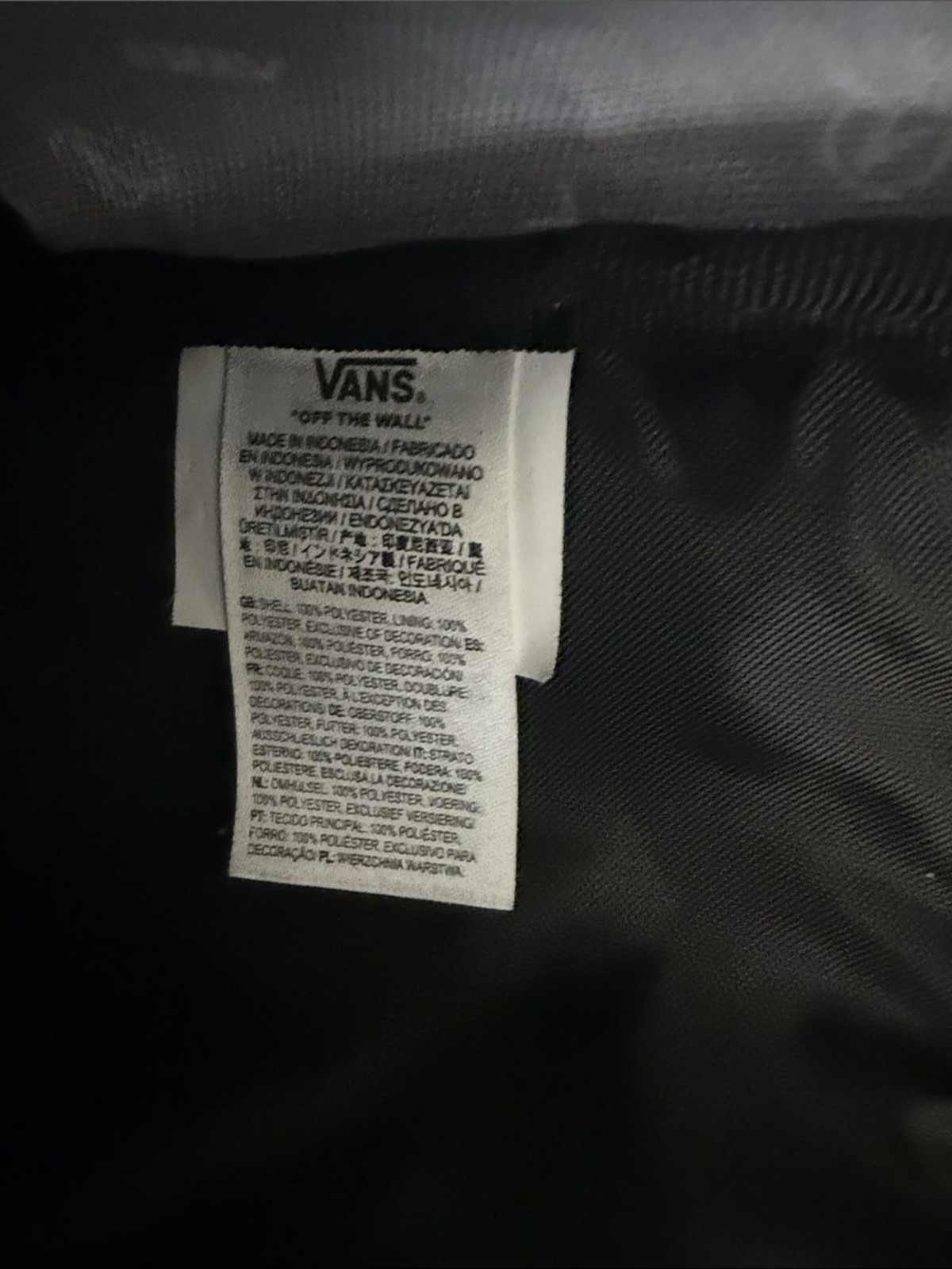 Vans Alumni Backpack – Black Monogram Logo Print 🎒