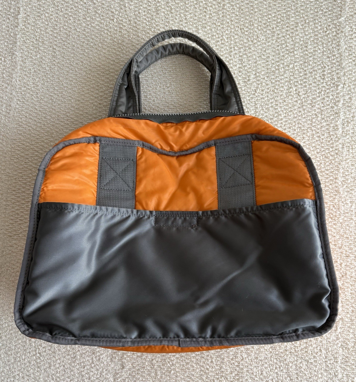 Yoshida PORTER TANKER Boston Bag (L) Nylon Silver Gray Japan 42cm×26cm×13cm