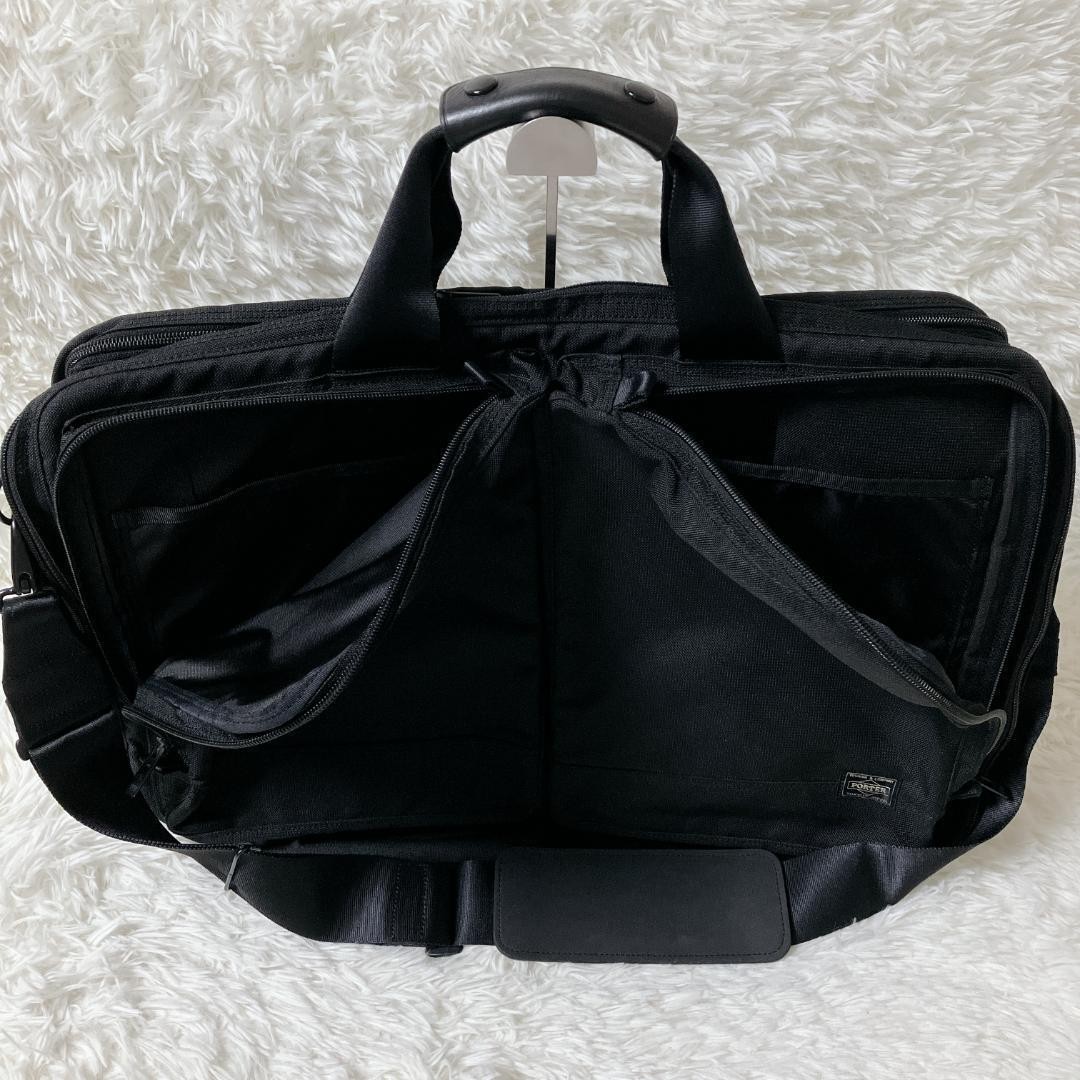 Authentic Porter Yoshida Kaban Ains Business Bag 2-Way Black Large 37cm Tall