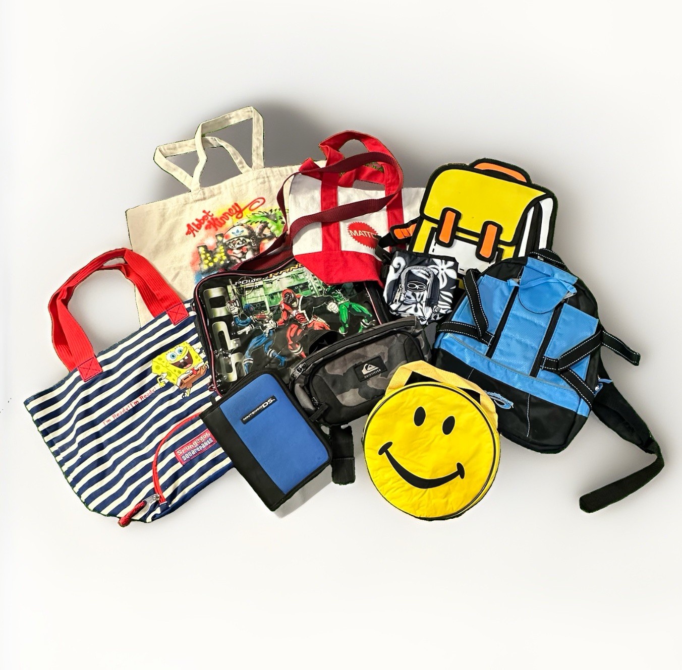 Y2K Reseller Bag 10x Lot 2000s Skater Gamer Backpack Bags Bundle Emo Lego Smiley