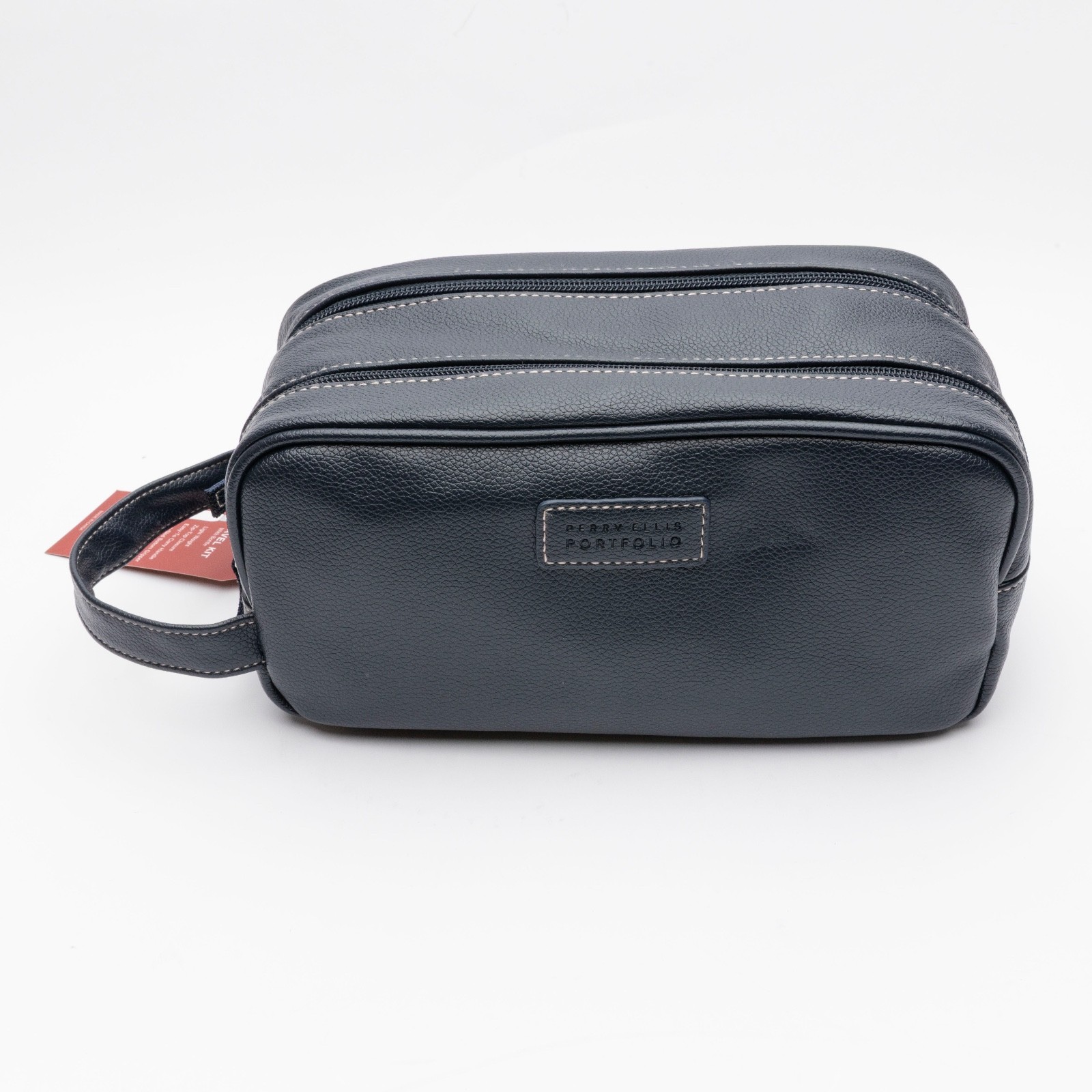 Perry Ellis Portfolio Double-Zip Travel Kit Navy