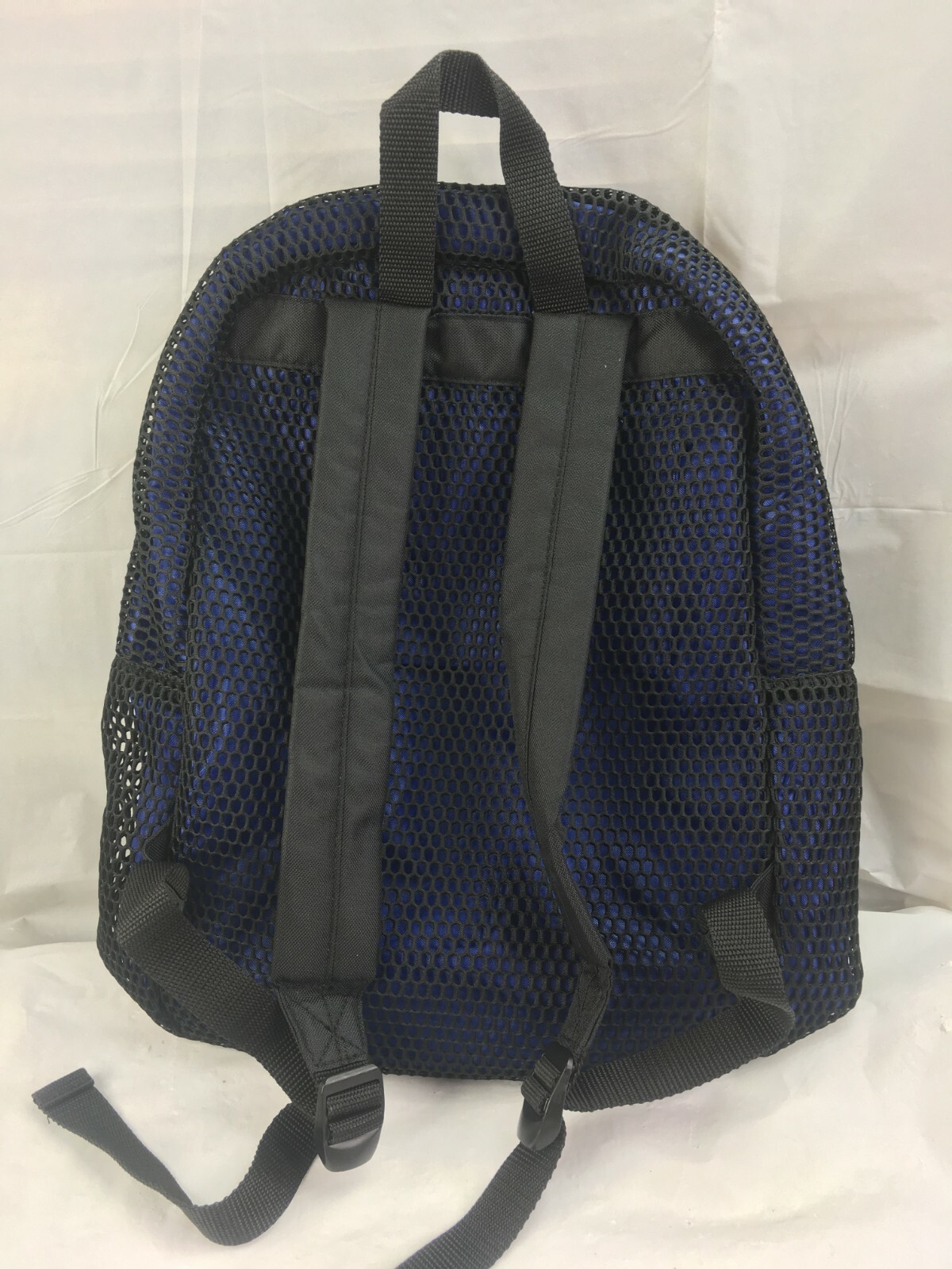 NEW Urban Outfitters Feathers Fine Mesh Backpack Black Blue Adj Straps T-1