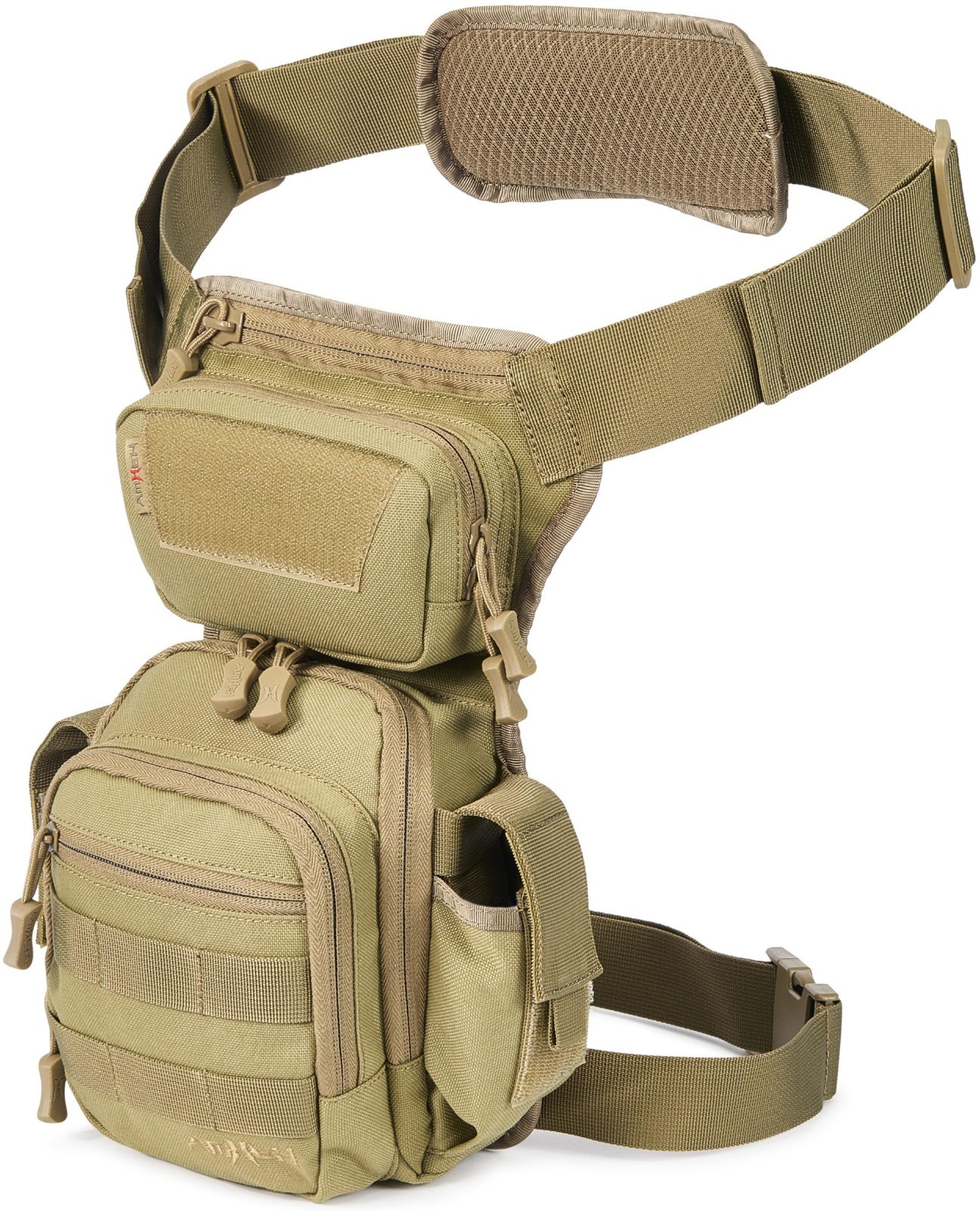 Tactical Drop Leg Thigh Bag 4.5L Detachable Strap Adjustable Waist 59″ Tan EDC