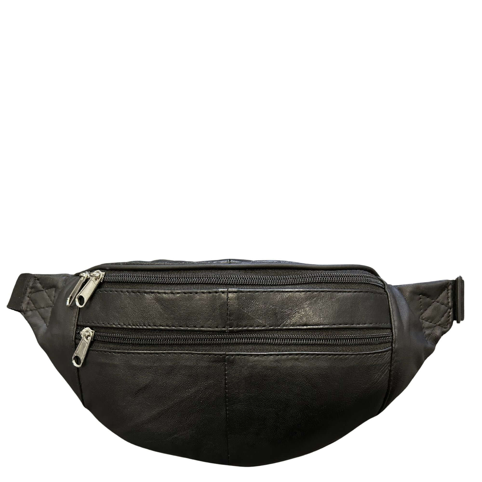 Black Genuine Leather Men’s Waist Bum Bag BB77