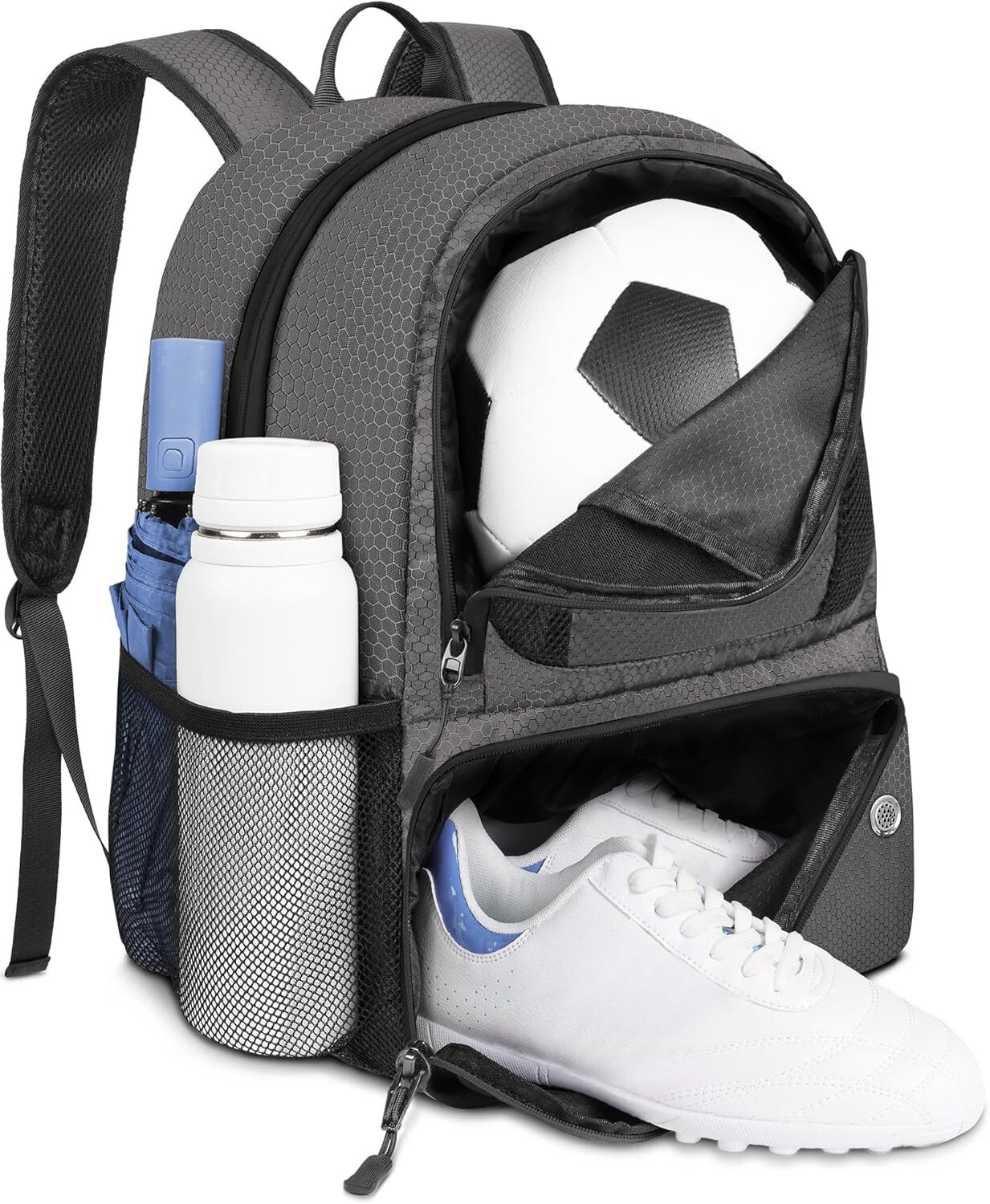 Water-Resistant Soccer & Multi-Sport Backpack – Fits Basketball, Football & More