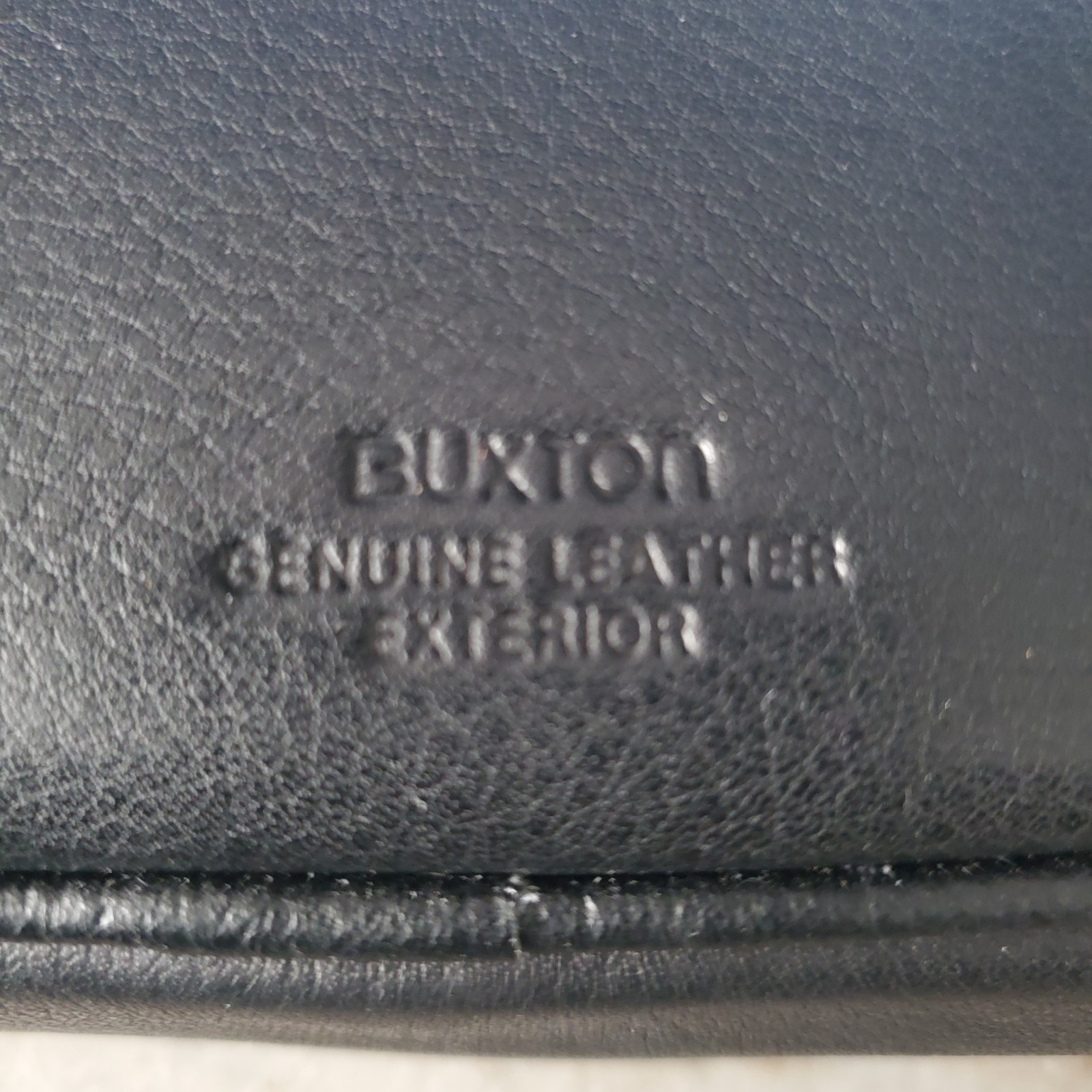 Vintage Buxton Black Leather Dopp Kit Travel Bag Contrast Stitch Shave Case