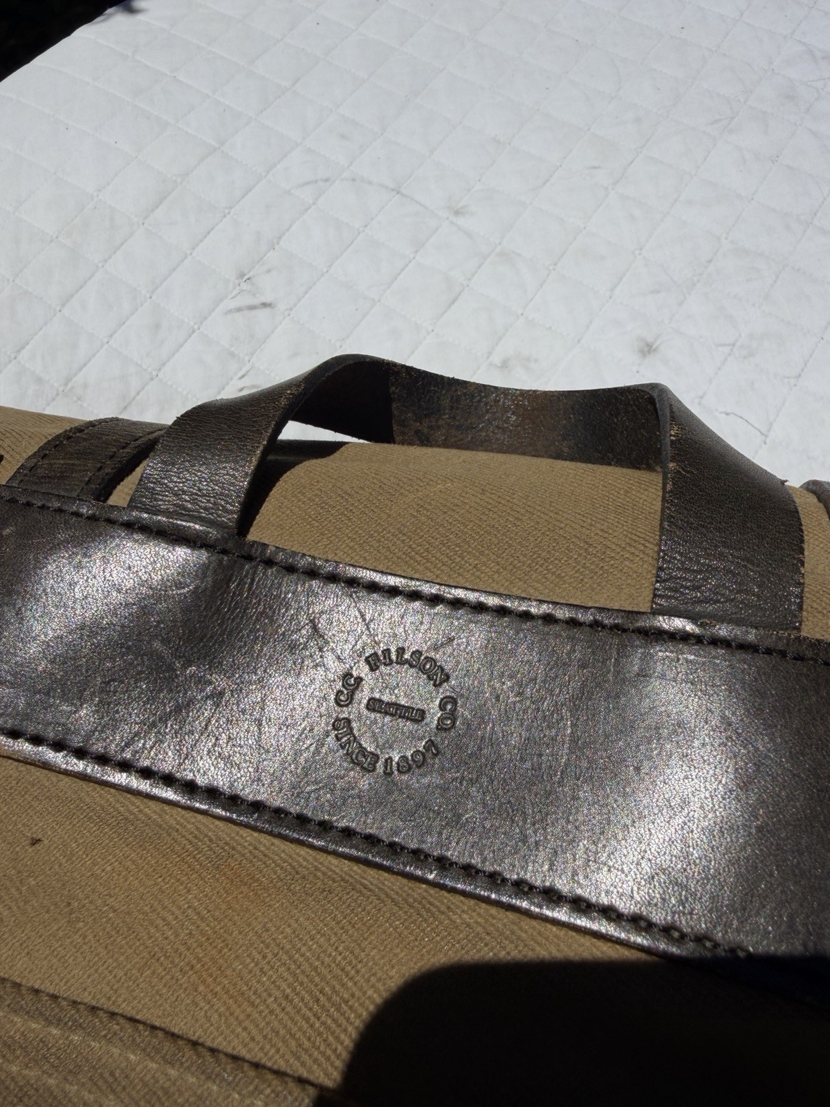 Vintage Filson 240 Talon-Era Small Carry-On Rugged Twill Tan Zipper Field Bag