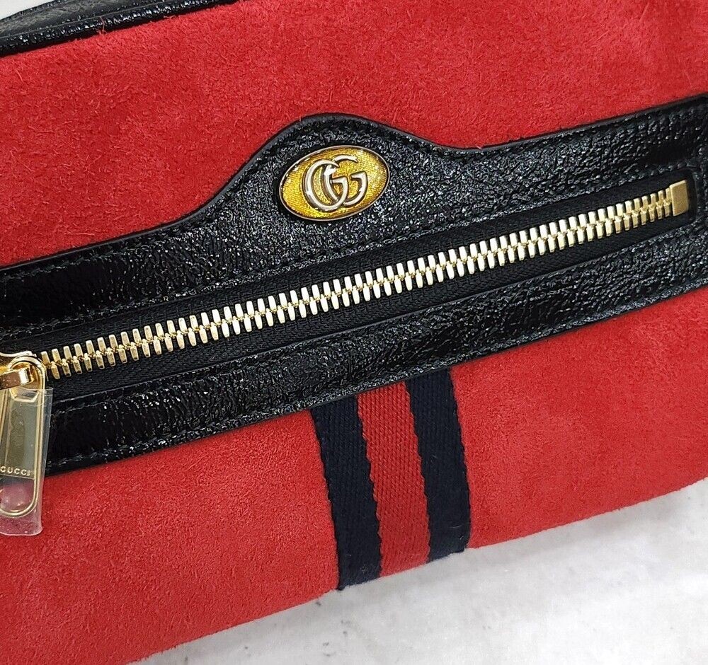 Gucci Web New Item Red Suede Ophidia Small Hip Bag Belt Bag 517076 148265156 [P]