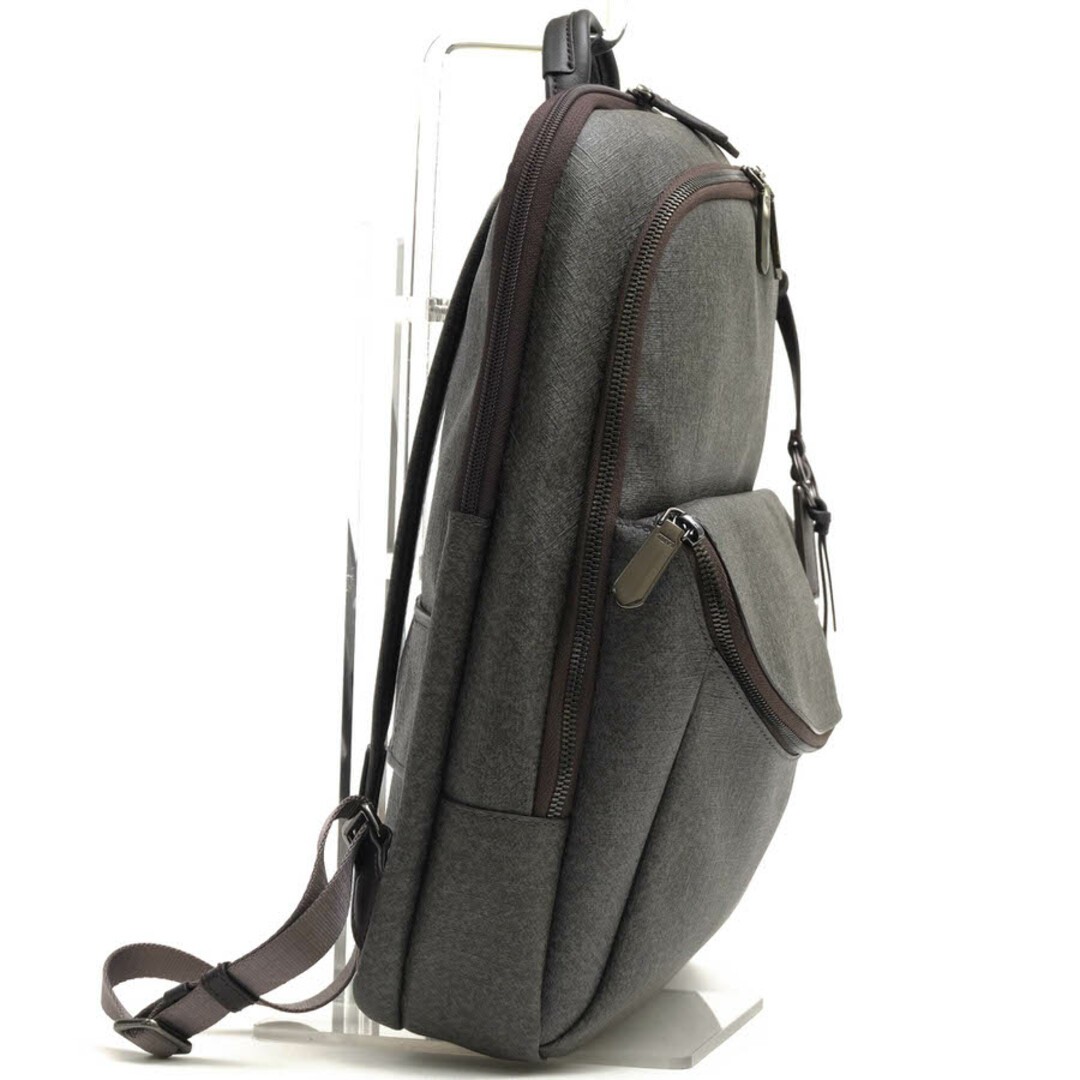 TUMI Sinclair 79417EG Backpack PVC Leather Gray 37cm Laptop Pocket Used