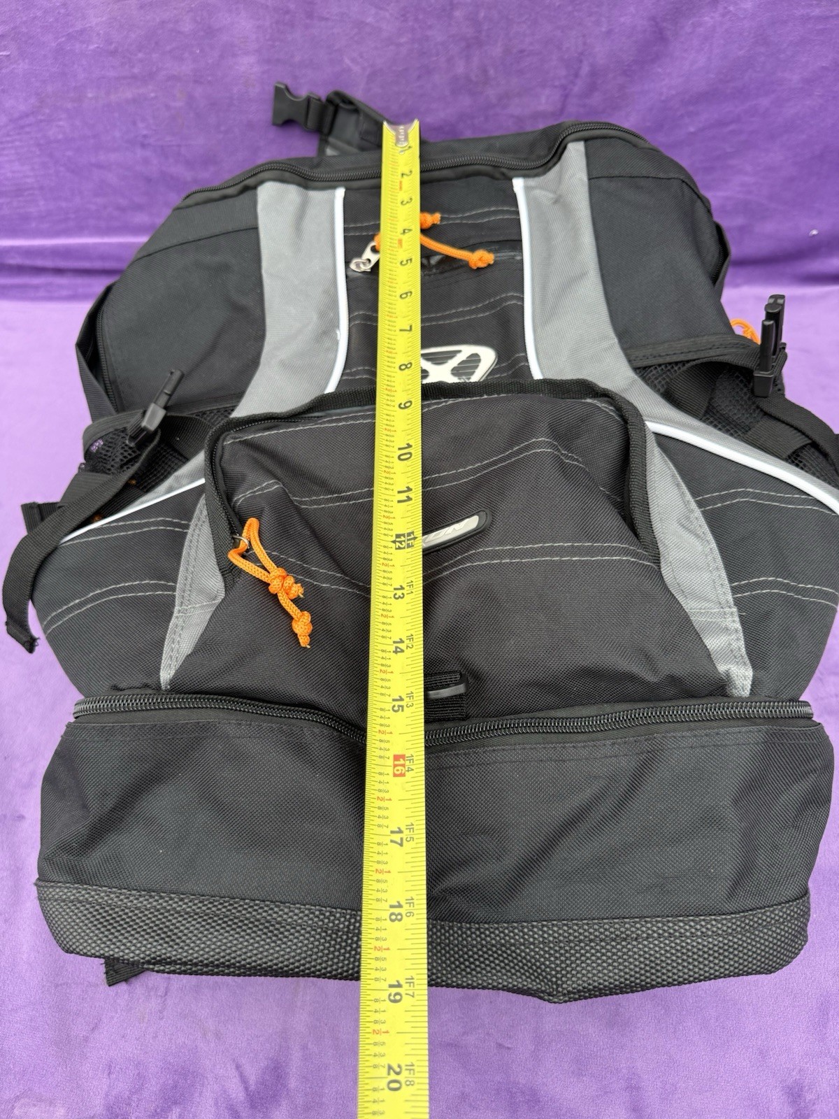Ixon X-Ceed Motorcycle Backpack Fabric Travel Iron Black / Grey 40L
