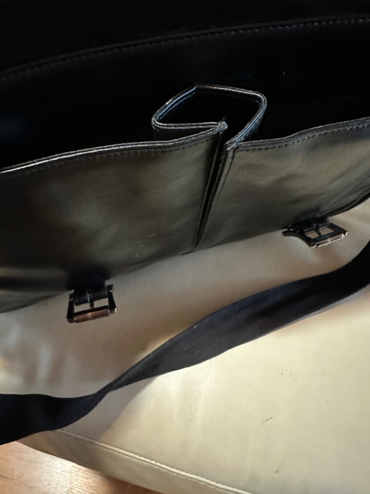 NEW VERSACE LEATHER SHOULDER BAG 13 x 17 INCHES