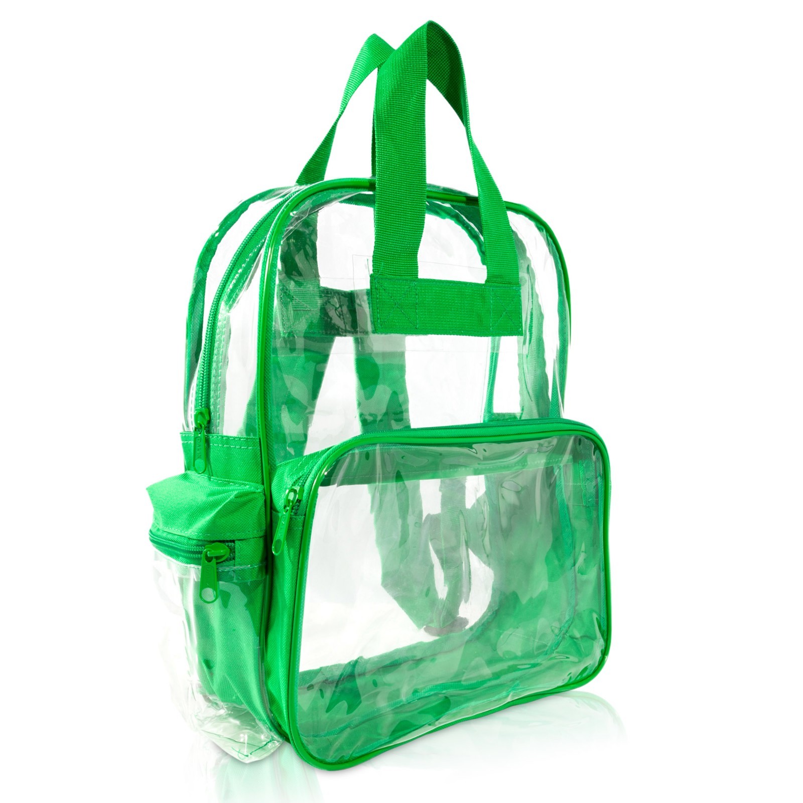 DALIX Clear Backpack Transparent School Bag Ninja Turtle Green Small to Medium