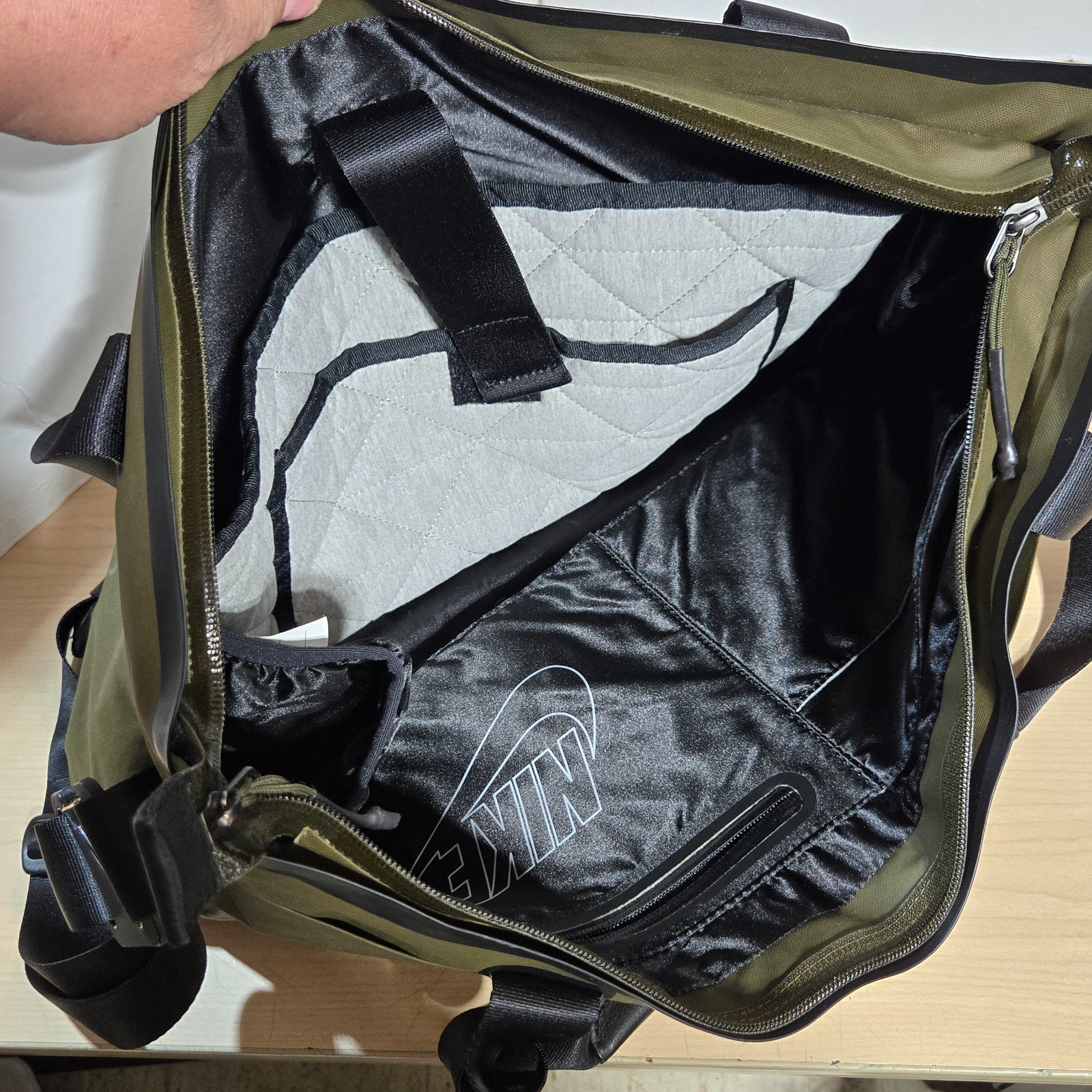 Nike Tech Bonded Tote Waxed Olive Sequoia Black Messenger Bag