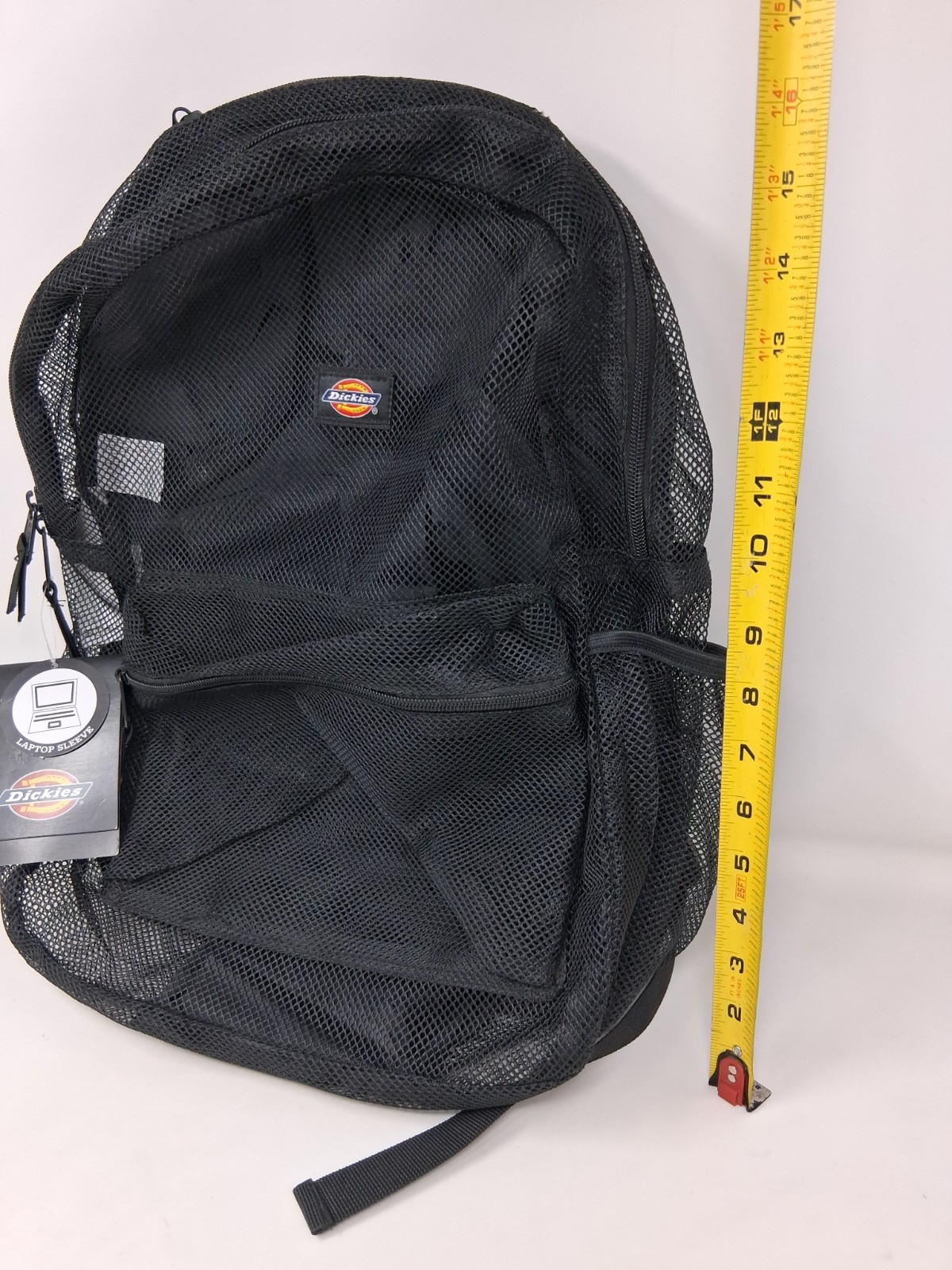 NEW Dickies Mesh Backpack Unisex OS Black Excellent Security Stadium Utility Bag