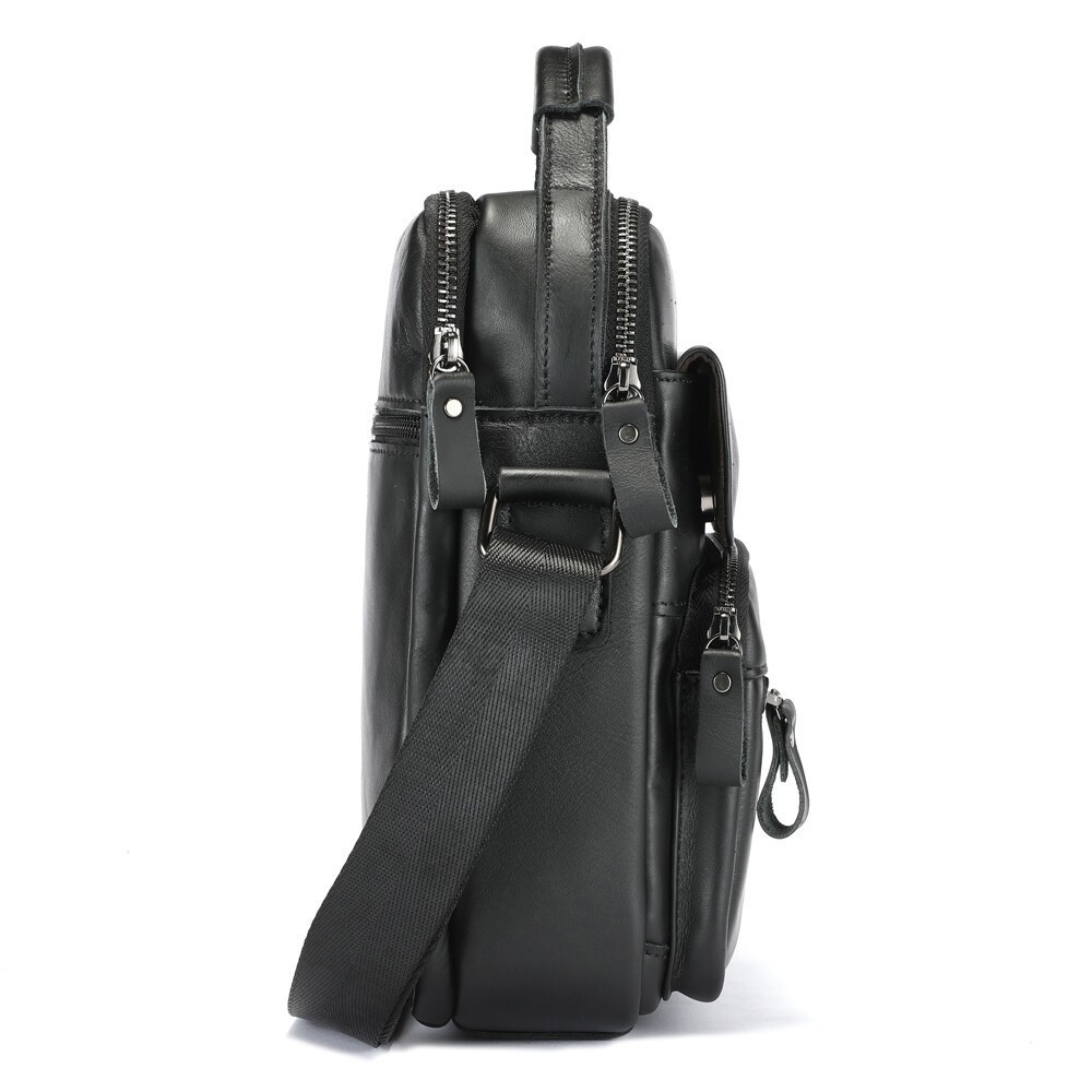 LEBULLBRO Men’s Genuine Leather Shoulder Bag Crossbody Sling for Travel Business