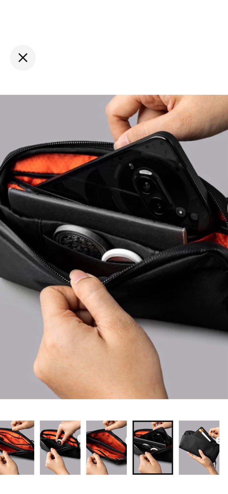 NWT Flight Pouch Black Knight Travel Bag – A4