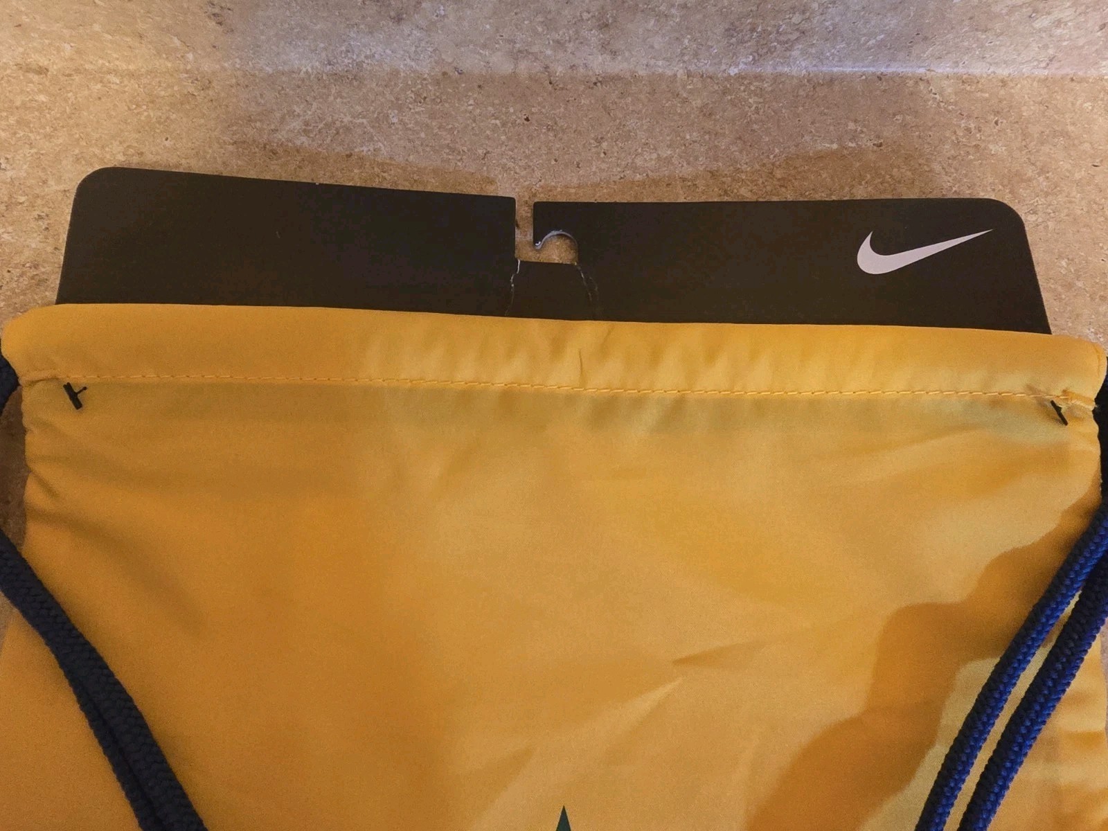 Yellow Brasil Drawstring Bag Sack Football Soccer Fifa World Cup 2026 Brazil