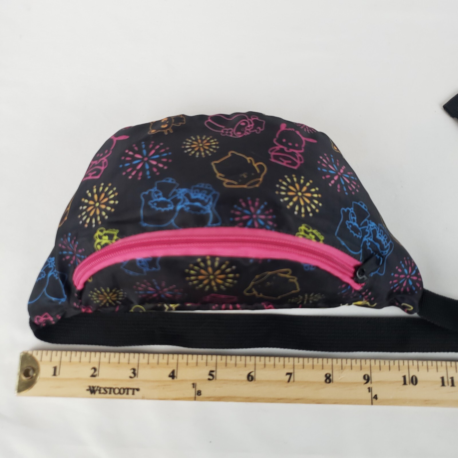 Sanrio Lootcrate Multi-Character Hip Fanny Pack Black Neon Outlines 2018