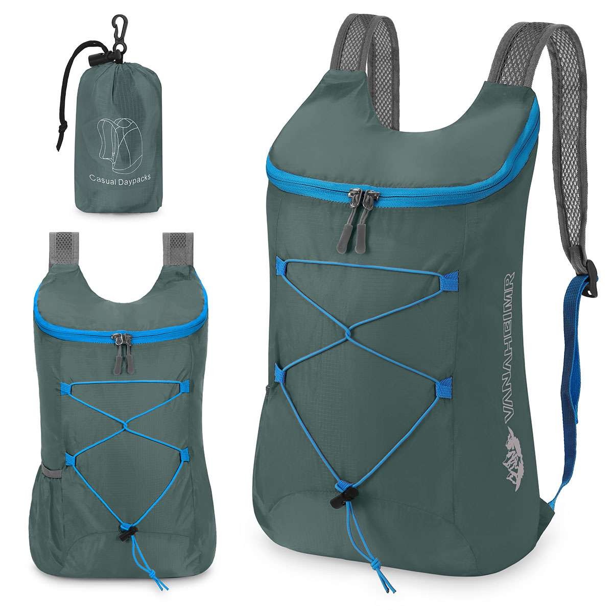 Durable Lightweight Packable Backpack Water Resistant Travel Daypack Foldable US