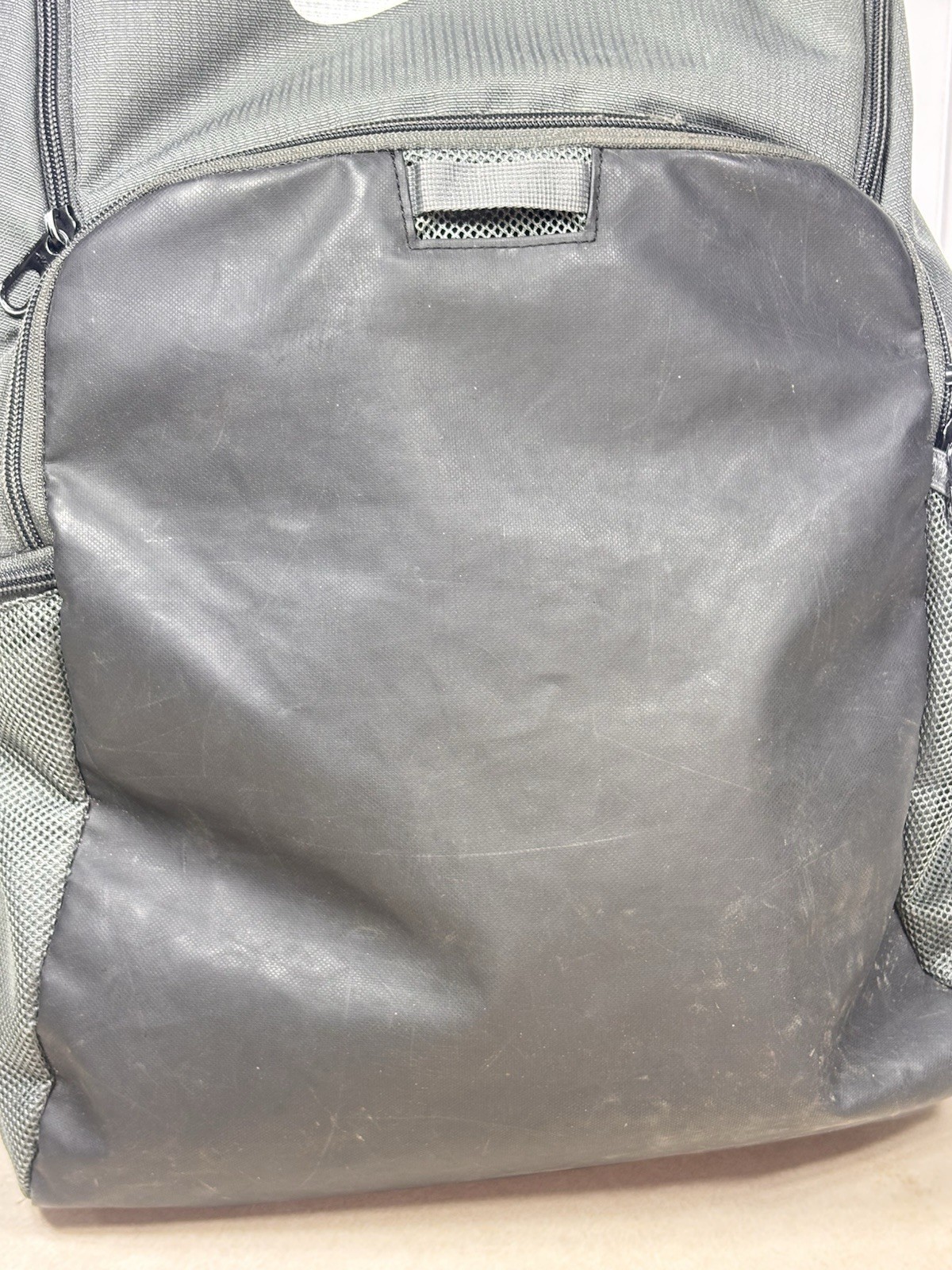 Nike Brasilia 9.5 Training Backpack Grey Book Sports Overnight Swoosh Bag