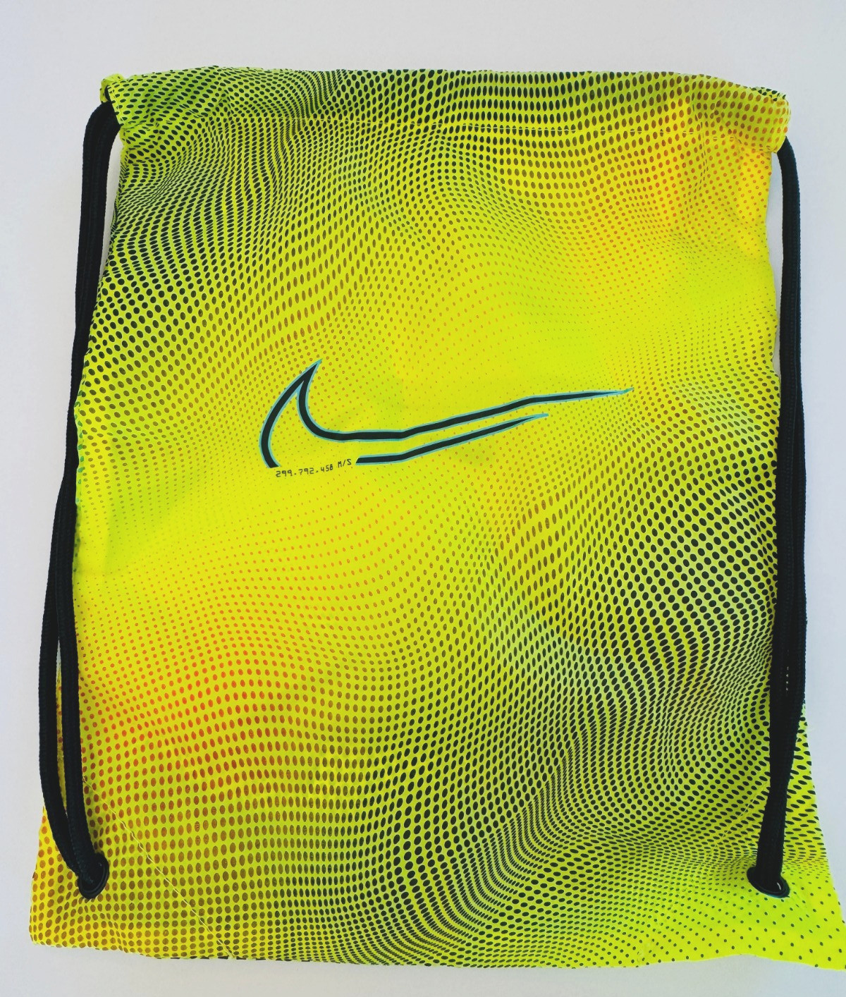 NEW Nike MDS002 Drawstring Volt Black Shoe Bag for Soccer Cleats